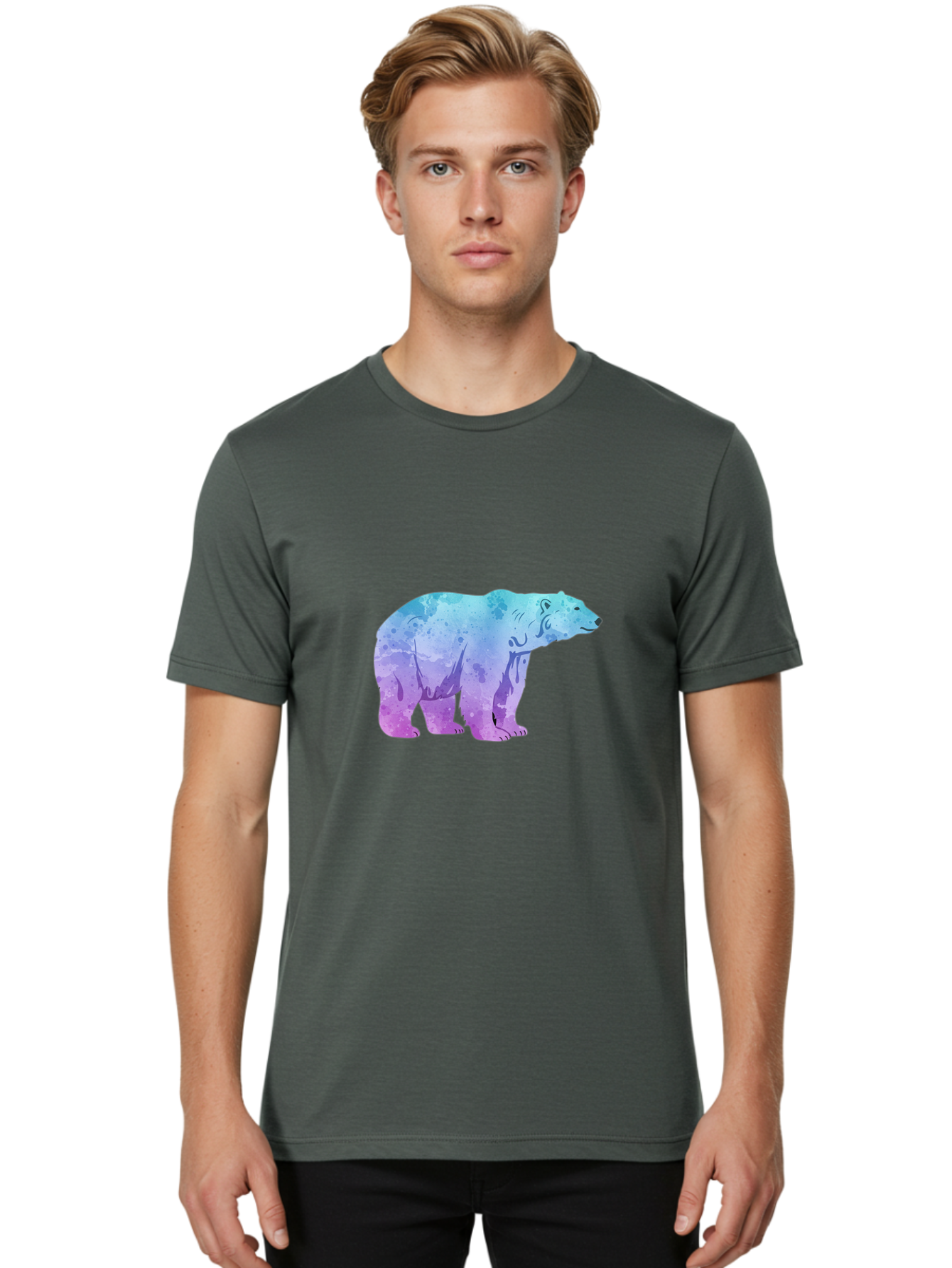 Polar-Bear-14 Men'S Graphic Tee, 100% Cotton, Comfortable Casual Summer Wear, Machine Washable, Vintage Camera, Old Camera, Antique Camera, Black Camera, Classic Photography, Photography Equipment, Nostalgic Device, Film Camera, Camera Art Baf367