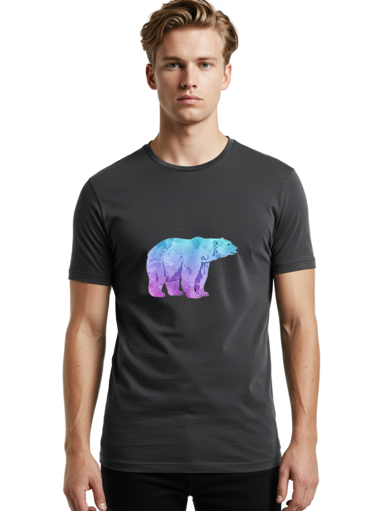 Polar-Bear-14 Men'S Graphic Tee, 100% Cotton, Comfortable Casual Summer Wear, Machine Washable, Vintage Camera, Old Camera, Antique Camera, Black Camera, Classic Photography, Photography Equipment, Nostalgic Device, Film Camera, Camera Art Baf367
