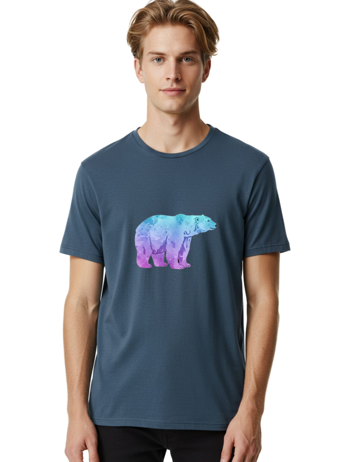 Polar-Bear-14 Men'S Graphic Tee, 100% Cotton, Comfortable Casual Summer Wear, Machine Washable, Vintage Camera, Old Camera, Antique Camera, Black Camera, Classic Photography, Photography Equipment, Nostalgic Device, Film Camera, Camera Art Baf367