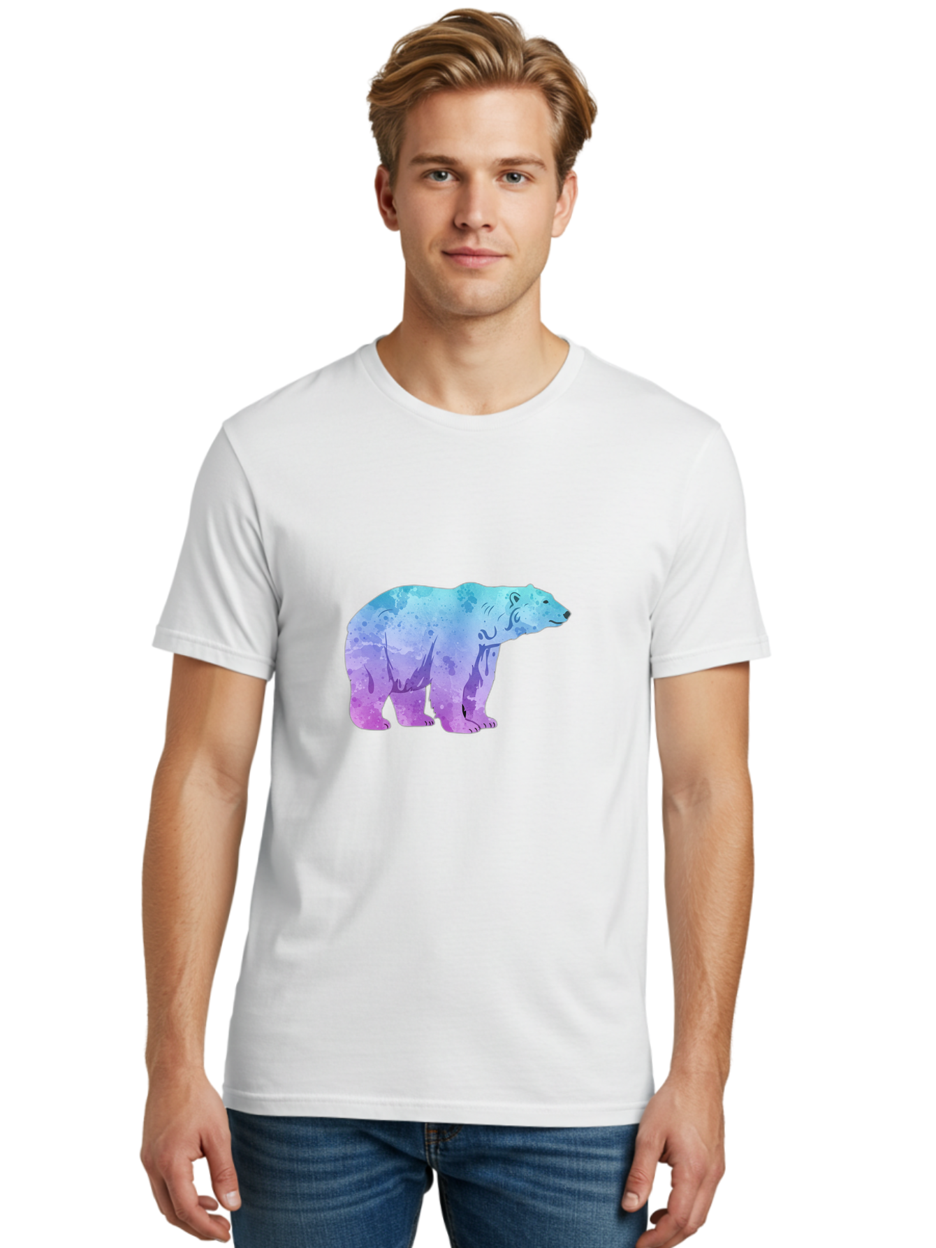 Polar-Bear-14 Men'S Graphic Tee, 100% Cotton, Comfortable Casual Summer Wear, Machine Washable, Vintage Camera, Old Camera, Antique Camera, Black Camera, Classic Photography, Photography Equipment, Nostalgic Device, Film Camera, Camera Art Baf367