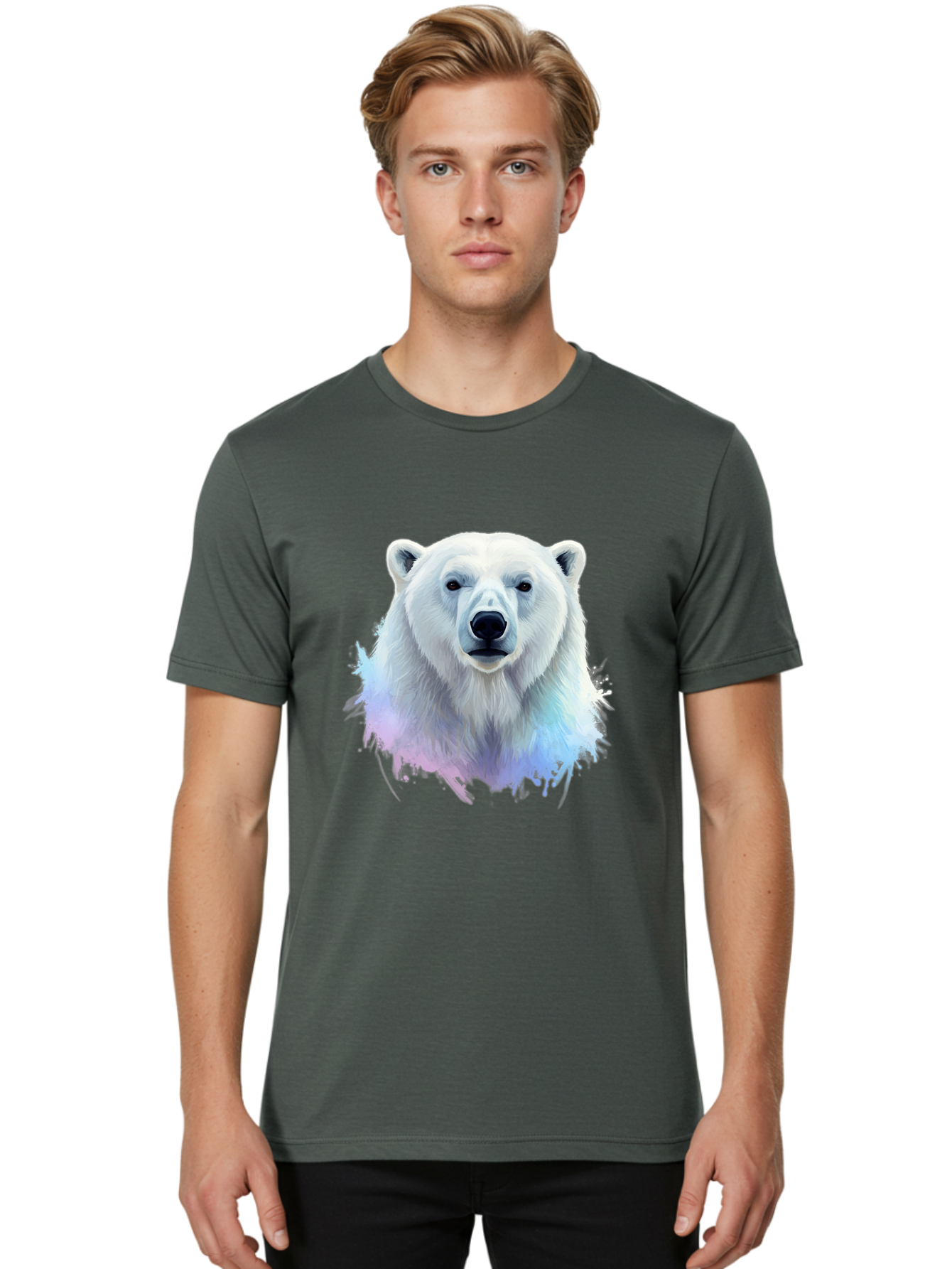 Polar-Bear-15 Men'S Graphic Tee, 100% Cotton, Comfortable Casual Summer Wear, Machine Washable, Vintage Camera, Old Camera, Antique Camera, Black Camera, Classic Photography, Photography Equipment, Nostalgic Device, Film Camera, Camera Art Baf368