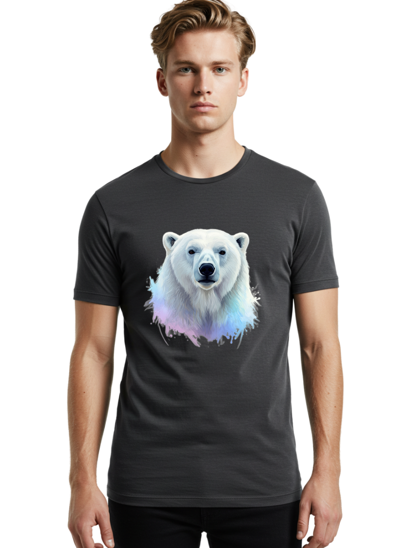 Polar-Bear-15 Men'S Graphic Tee, 100% Cotton, Comfortable Casual Summer Wear, Machine Washable, Vintage Camera, Old Camera, Antique Camera, Black Camera, Classic Photography, Photography Equipment, Nostalgic Device, Film Camera, Camera Art Baf368
