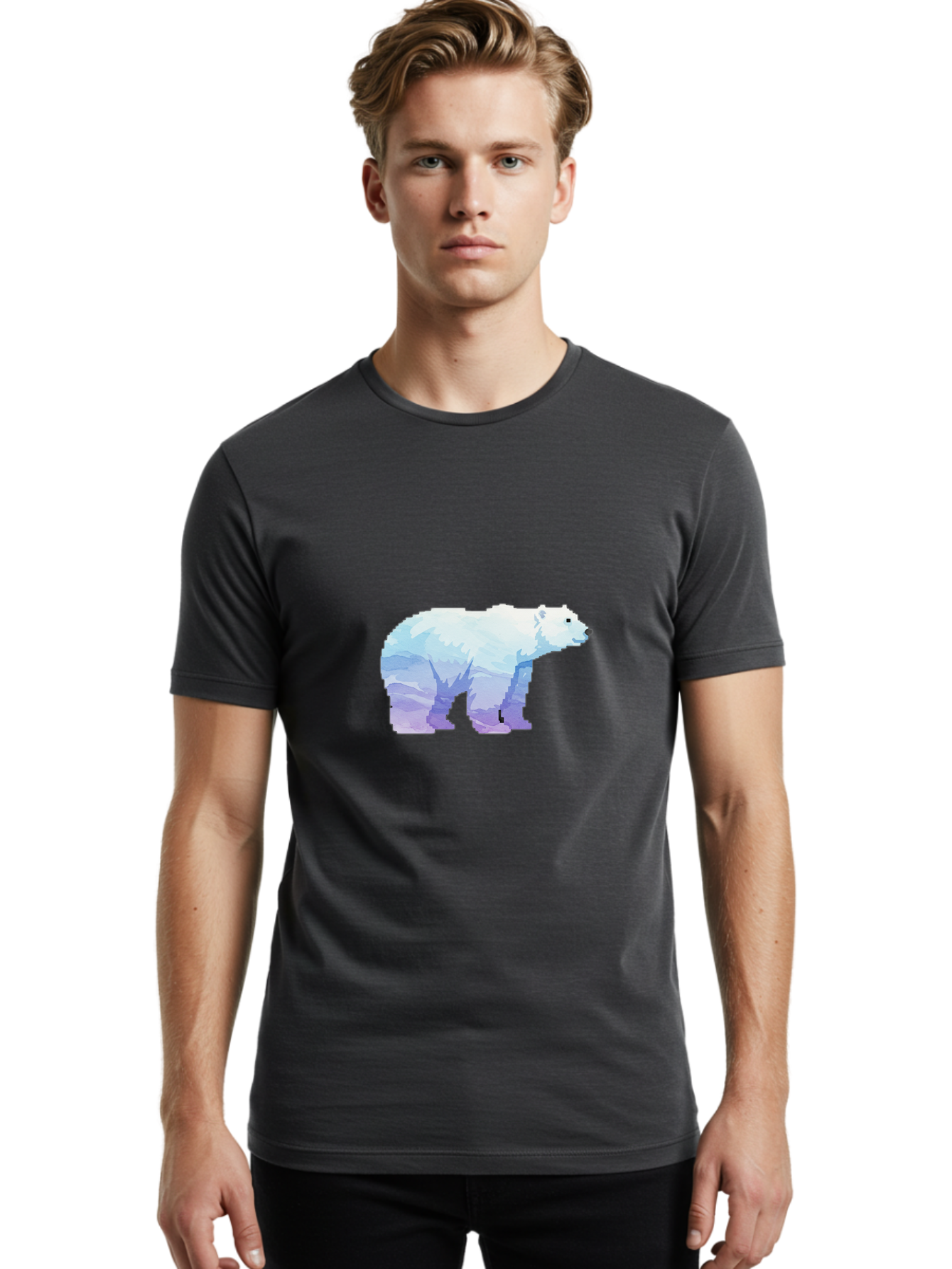 Polar-Bear-16 Men'S Graphic Tee, 100% Cotton, Comfortable Casual Summer Wear, Machine Washable, Vintage Camera, Old Camera, Antique Camera, Black Camera, Classic Photography, Photography Equipment, Nostalgic Device, Film Camera, Camera Art Baf369