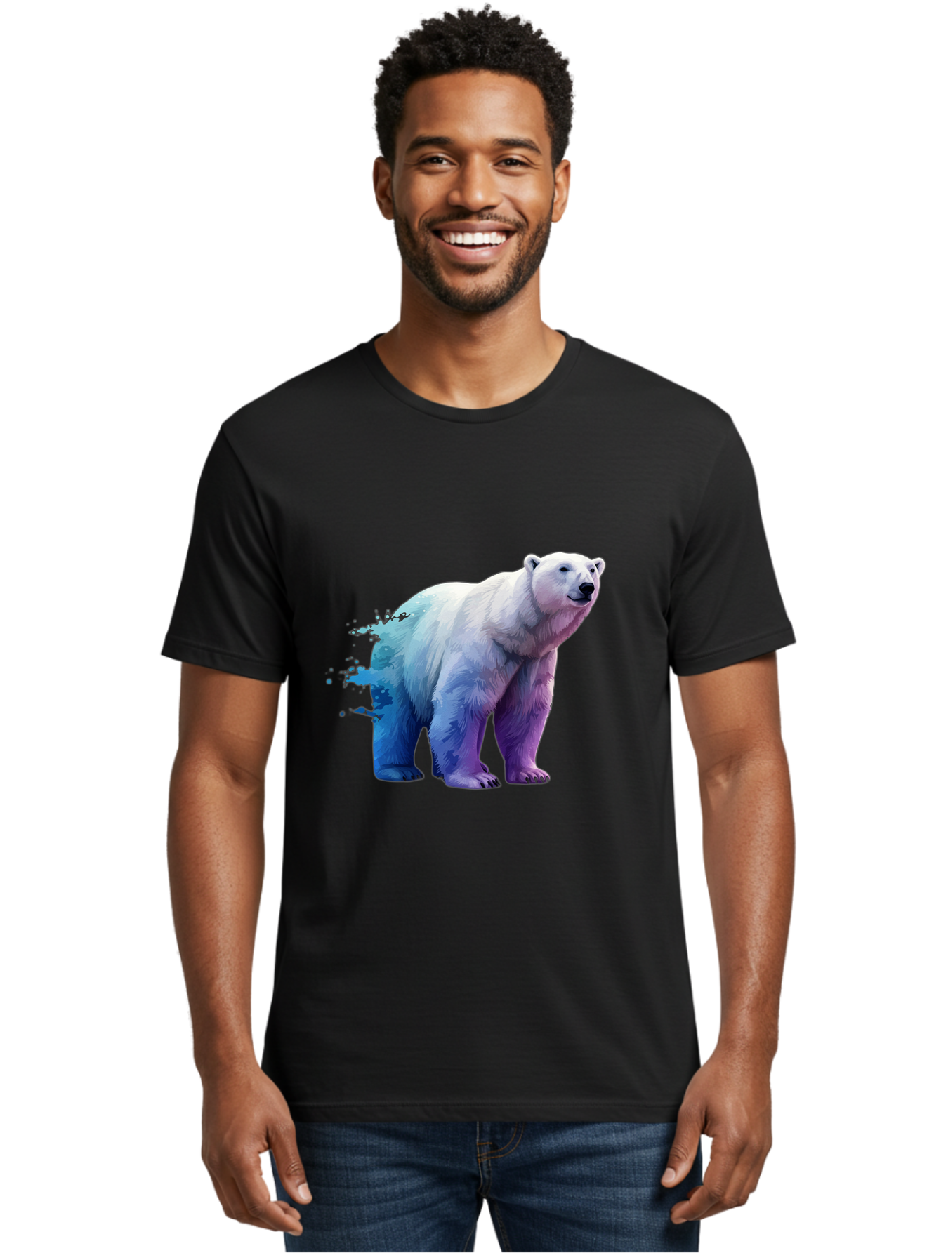 Polar-Bear-17 Men'S Graphic Tee, 100% Cotton, Comfortable Casual Summer Wear, Machine Washable, Vintage Camera, Old Camera, Antique Camera, Black Camera, Classic Photography, Photography Equipment, Nostalgic Device, Film Camera, Camera Art Baf370