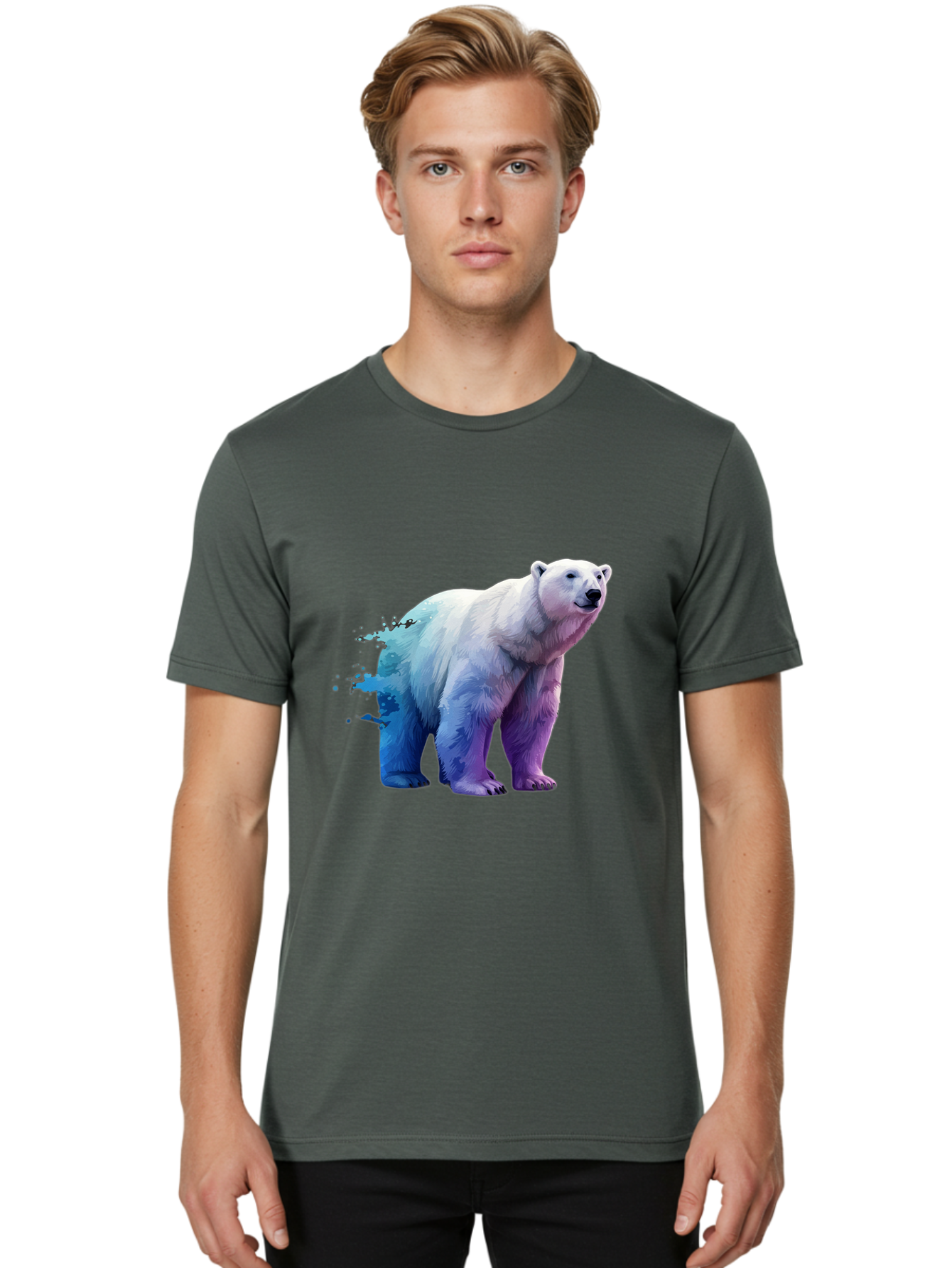 Polar-Bear-17 Men'S Graphic Tee, 100% Cotton, Comfortable Casual Summer Wear, Machine Washable, Vintage Camera, Old Camera, Antique Camera, Black Camera, Classic Photography, Photography Equipment, Nostalgic Device, Film Camera, Camera Art Baf370