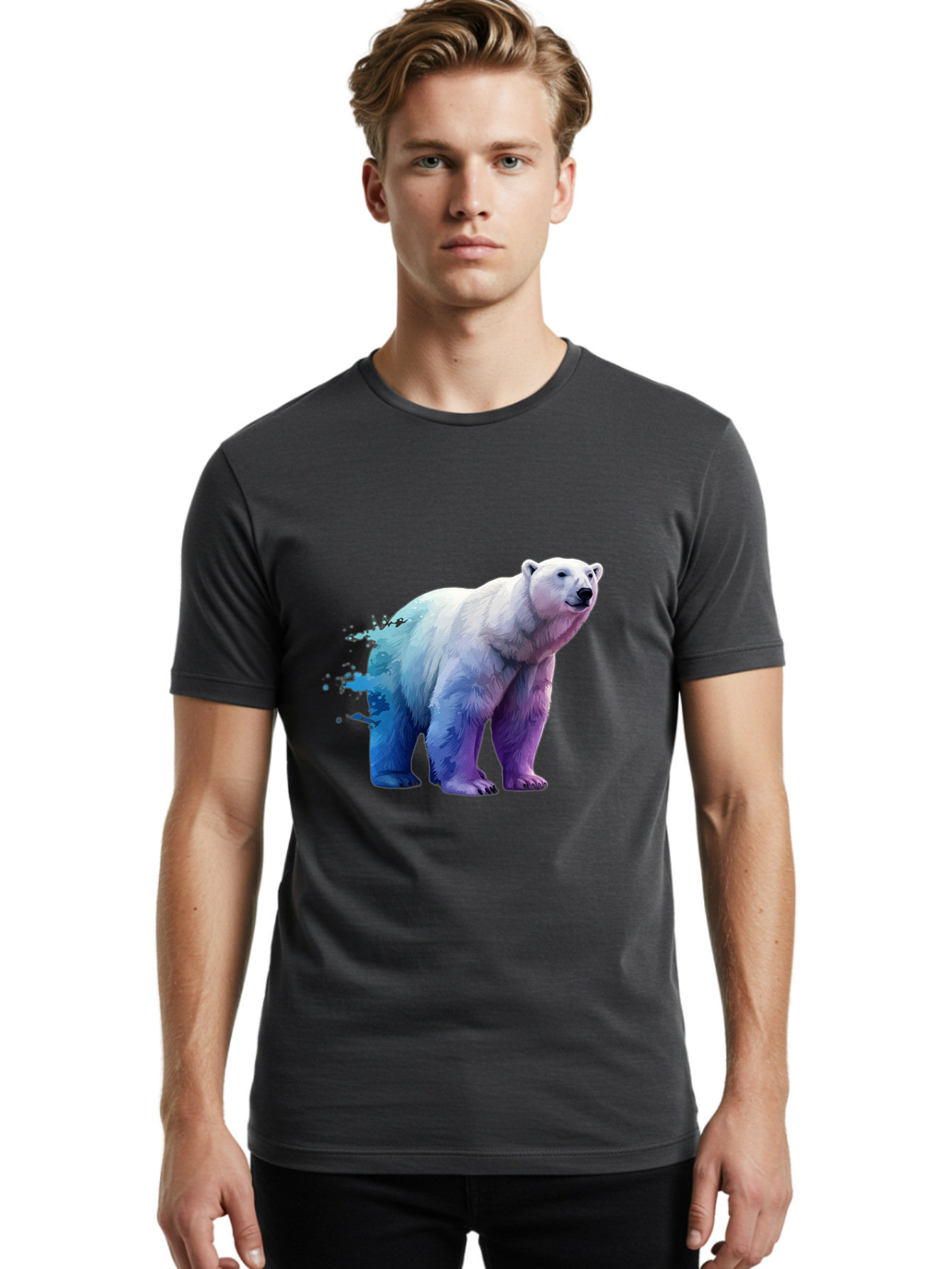 Polar-Bear-17 Men'S Graphic Tee, 100% Cotton, Comfortable Casual Summer Wear, Machine Washable, Vintage Camera, Old Camera, Antique Camera, Black Camera, Classic Photography, Photography Equipment, Nostalgic Device, Film Camera, Camera Art Baf370