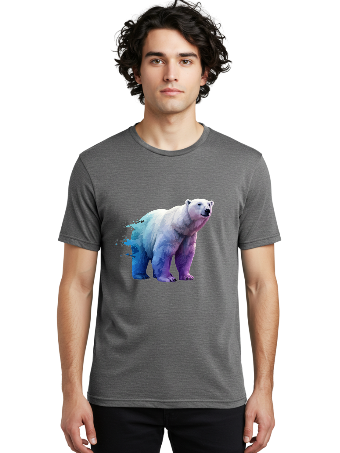 Polar-Bear-17 Men'S Graphic Tee, 100% Cotton, Comfortable Casual Summer Wear, Machine Washable, Vintage Camera, Old Camera, Antique Camera, Black Camera, Classic Photography, Photography Equipment, Nostalgic Device, Film Camera, Camera Art Baf370