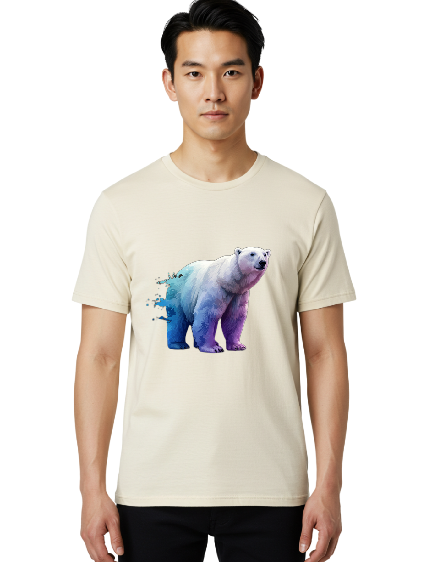 Polar-Bear-17 Men'S Graphic Tee, 100% Cotton, Comfortable Casual Summer Wear, Machine Washable, Vintage Camera, Old Camera, Antique Camera, Black Camera, Classic Photography, Photography Equipment, Nostalgic Device, Film Camera, Camera Art Baf370