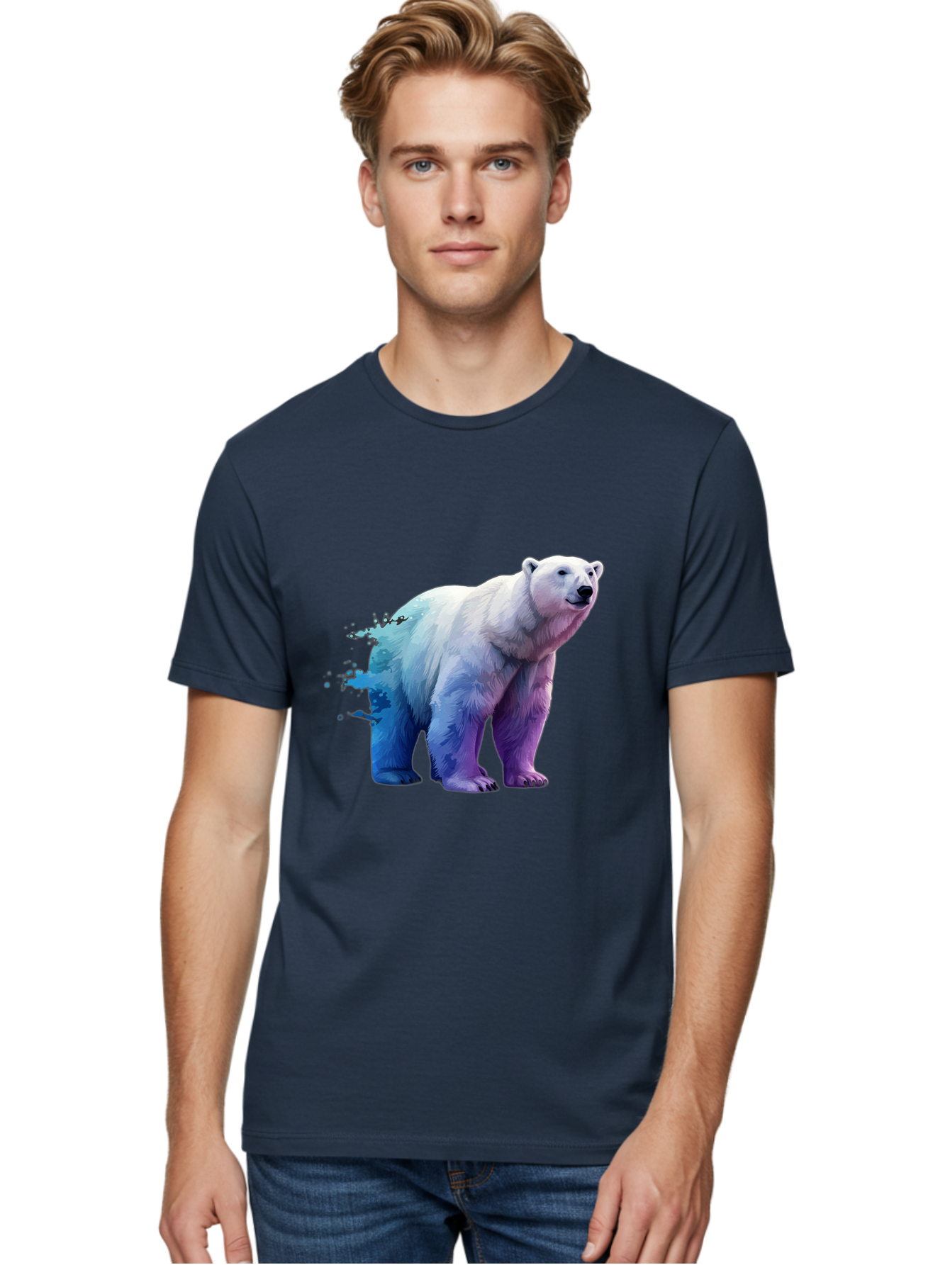 Polar-Bear-17 Men'S Graphic Tee, 100% Cotton, Comfortable Casual Summer Wear, Machine Washable, Vintage Camera, Old Camera, Antique Camera, Black Camera, Classic Photography, Photography Equipment, Nostalgic Device, Film Camera, Camera Art Baf370