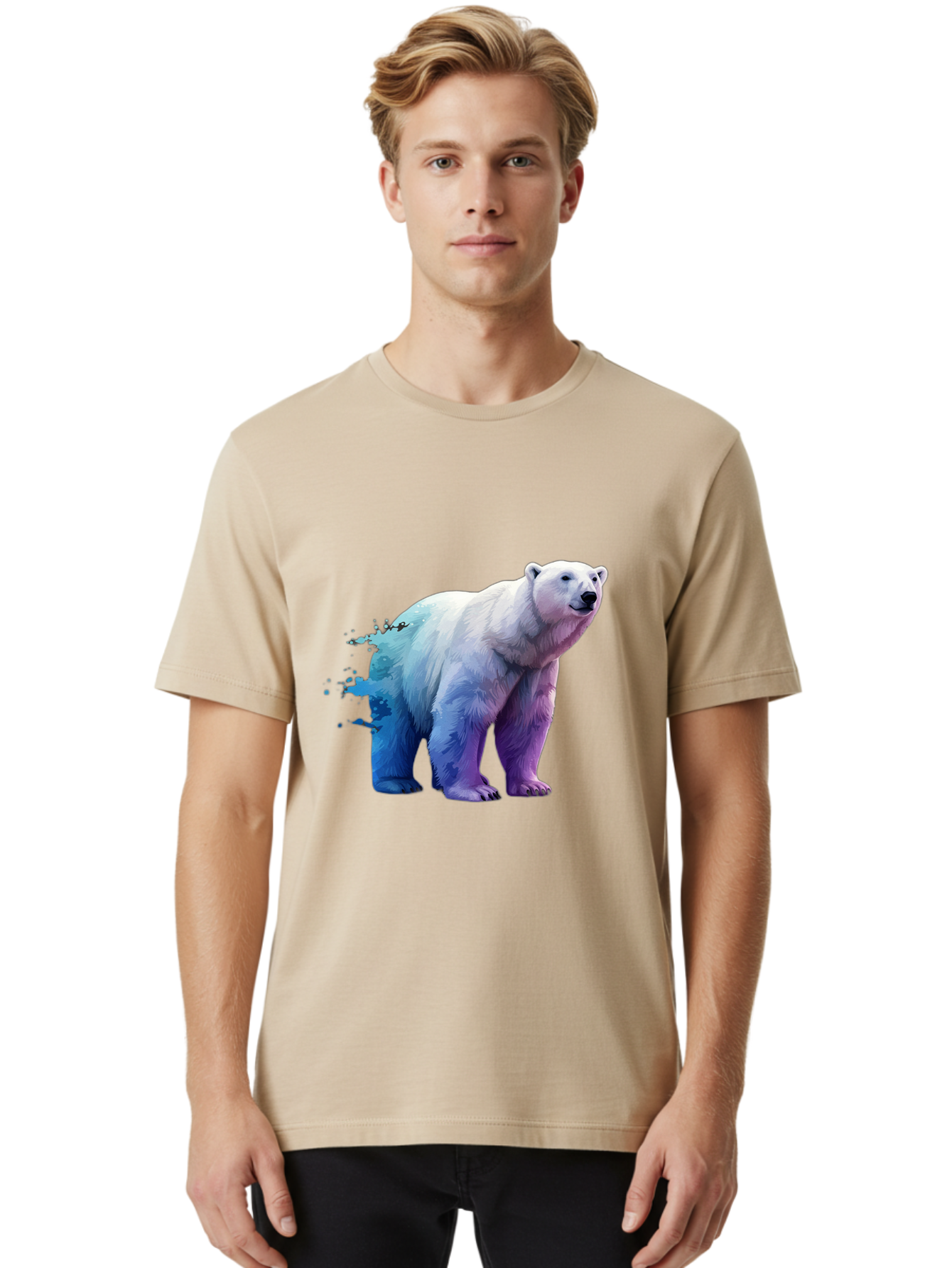 Polar-Bear-17 Men'S Graphic Tee, 100% Cotton, Comfortable Casual Summer Wear, Machine Washable, Vintage Camera, Old Camera, Antique Camera, Black Camera, Classic Photography, Photography Equipment, Nostalgic Device, Film Camera, Camera Art Baf370