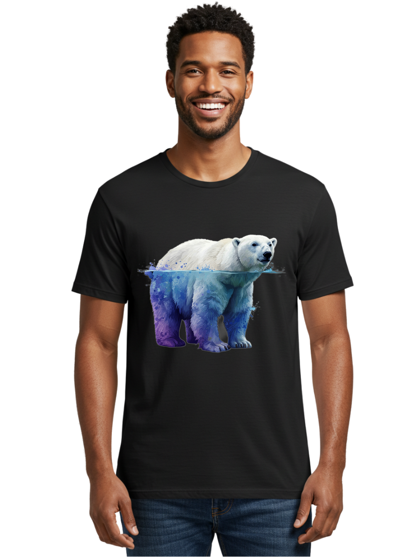 Polar-Bear-18 Men'S Graphic Tee, 100% Cotton, Comfortable Casual Summer Wear, Machine Washable, Vintage Camera, Old Camera, Antique Camera, Black Camera, Classic Photography, Photography Equipment, Nostalgic Device, Film Camera, Camera Art Baf371