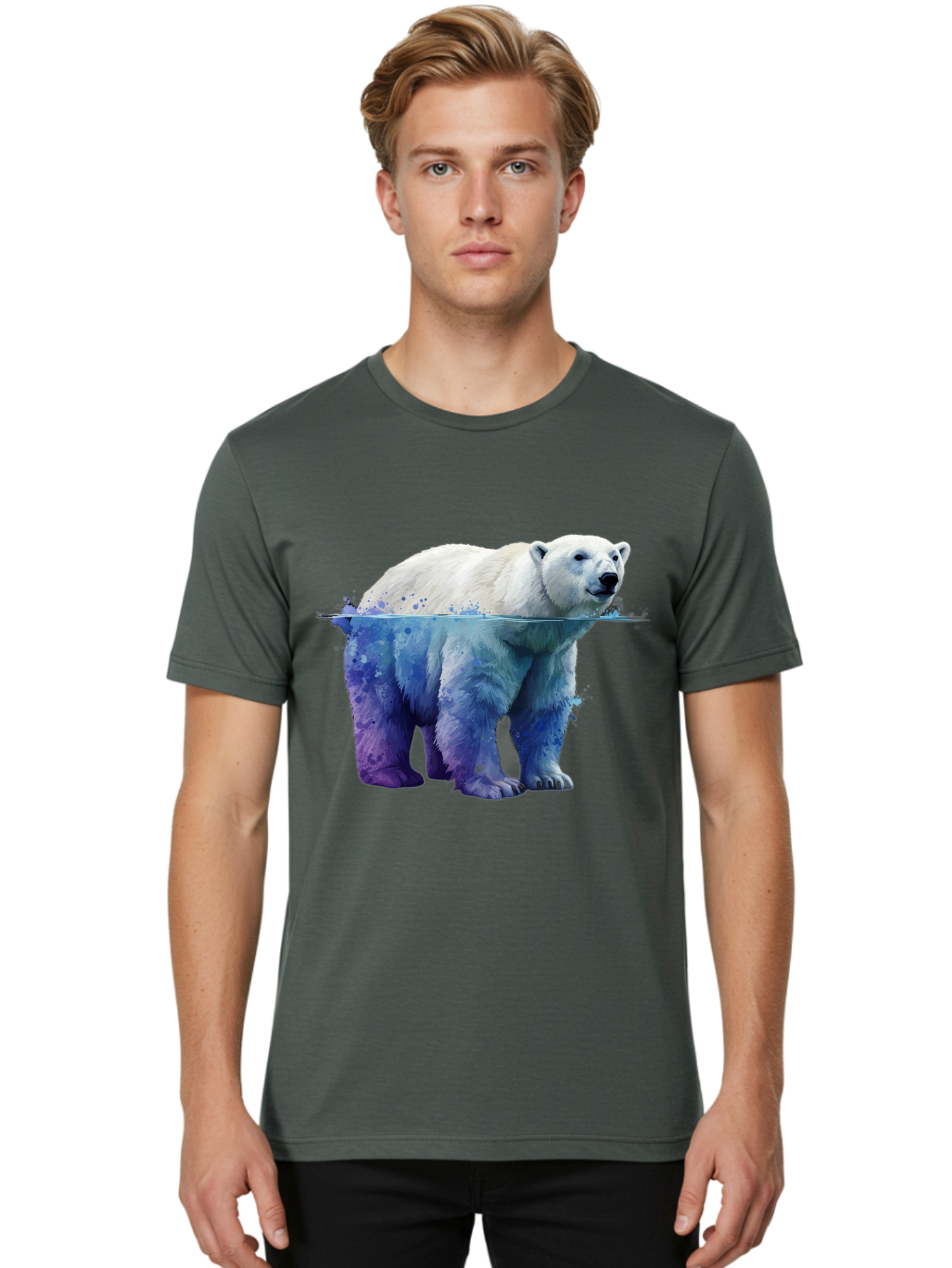 Polar-Bear-18 Men'S Graphic Tee, 100% Cotton, Comfortable Casual Summer Wear, Machine Washable, Vintage Camera, Old Camera, Antique Camera, Black Camera, Classic Photography, Photography Equipment, Nostalgic Device, Film Camera, Camera Art Baf371