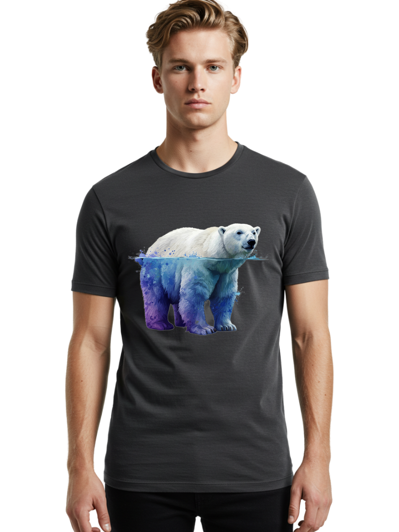 Polar-Bear-18 Men'S Graphic Tee, 100% Cotton, Comfortable Casual Summer Wear, Machine Washable, Vintage Camera, Old Camera, Antique Camera, Black Camera, Classic Photography, Photography Equipment, Nostalgic Device, Film Camera, Camera Art Baf371