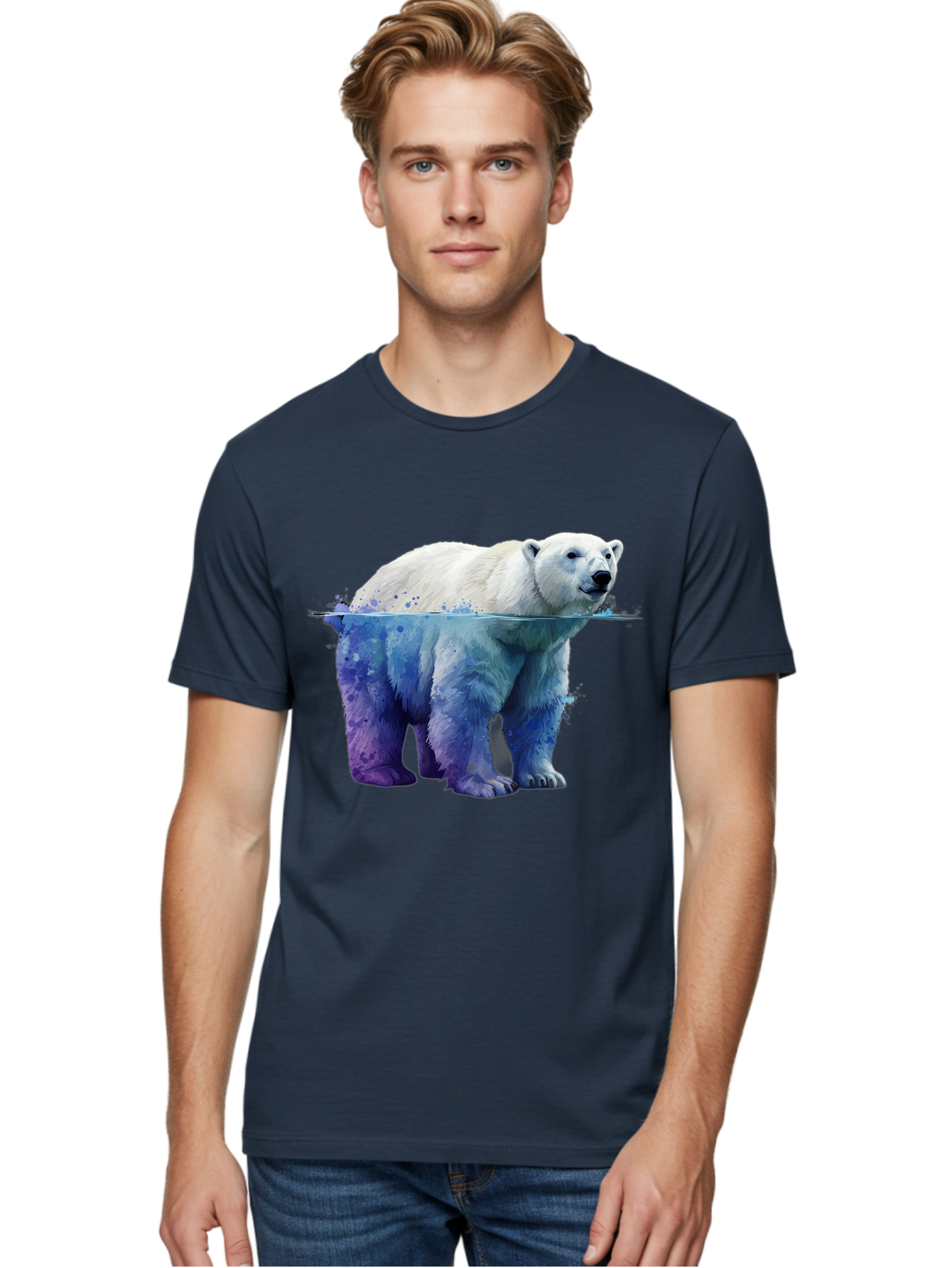 Polar-Bear-18 Men'S Graphic Tee, 100% Cotton, Comfortable Casual Summer Wear, Machine Washable, Vintage Camera, Old Camera, Antique Camera, Black Camera, Classic Photography, Photography Equipment, Nostalgic Device, Film Camera, Camera Art Baf371