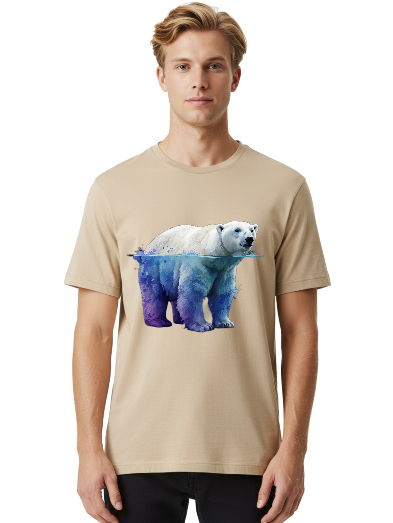 Polar-Bear-18 Men'S Graphic Tee, 100% Cotton, Comfortable Casual Summer Wear, Machine Washable, Vintage Camera, Old Camera, Antique Camera, Black Camera, Classic Photography, Photography Equipment, Nostalgic Device, Film Camera, Camera Art Baf371