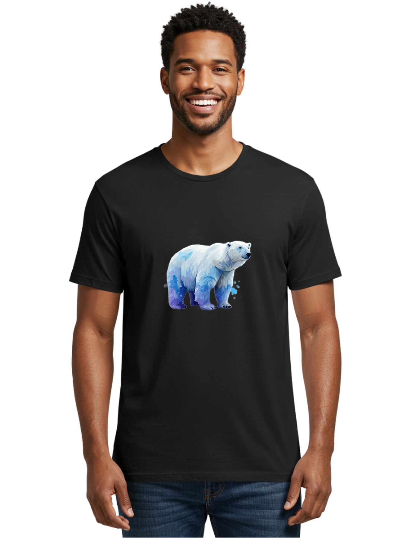 Polar-Bear-19 Men'S Graphic Tee, 100% Cotton, Comfortable Casual Summer Wear, Machine Washable, Vintage Camera, Old Camera, Antique Camera, Black Camera, Classic Photography, Photography Equipment, Nostalgic Device, Film Camera, Camera Art Baf372