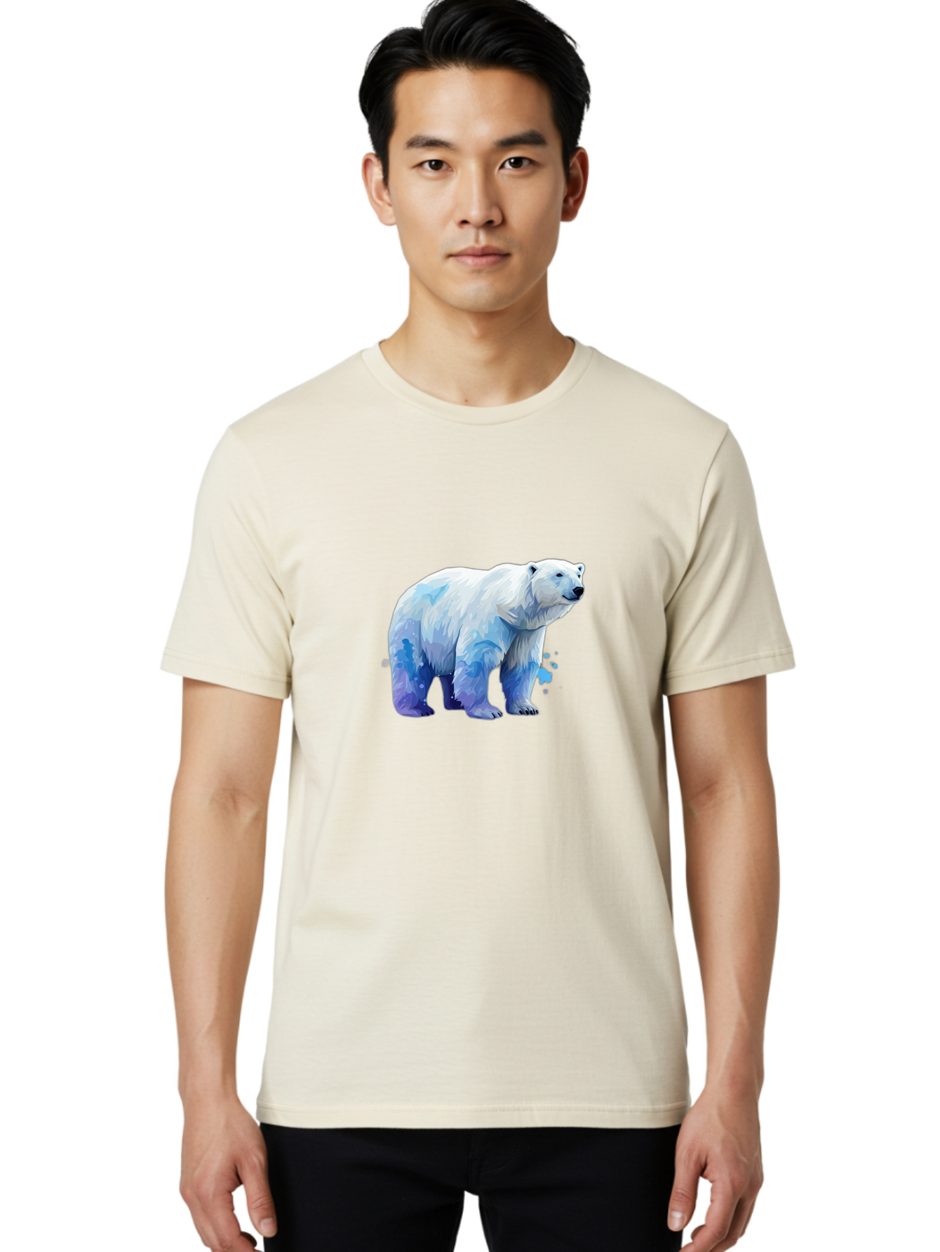 Polar-Bear-19 Men'S Graphic Tee, 100% Cotton, Comfortable Casual Summer Wear, Machine Washable, Vintage Camera, Old Camera, Antique Camera, Black Camera, Classic Photography, Photography Equipment, Nostalgic Device, Film Camera, Camera Art Baf372