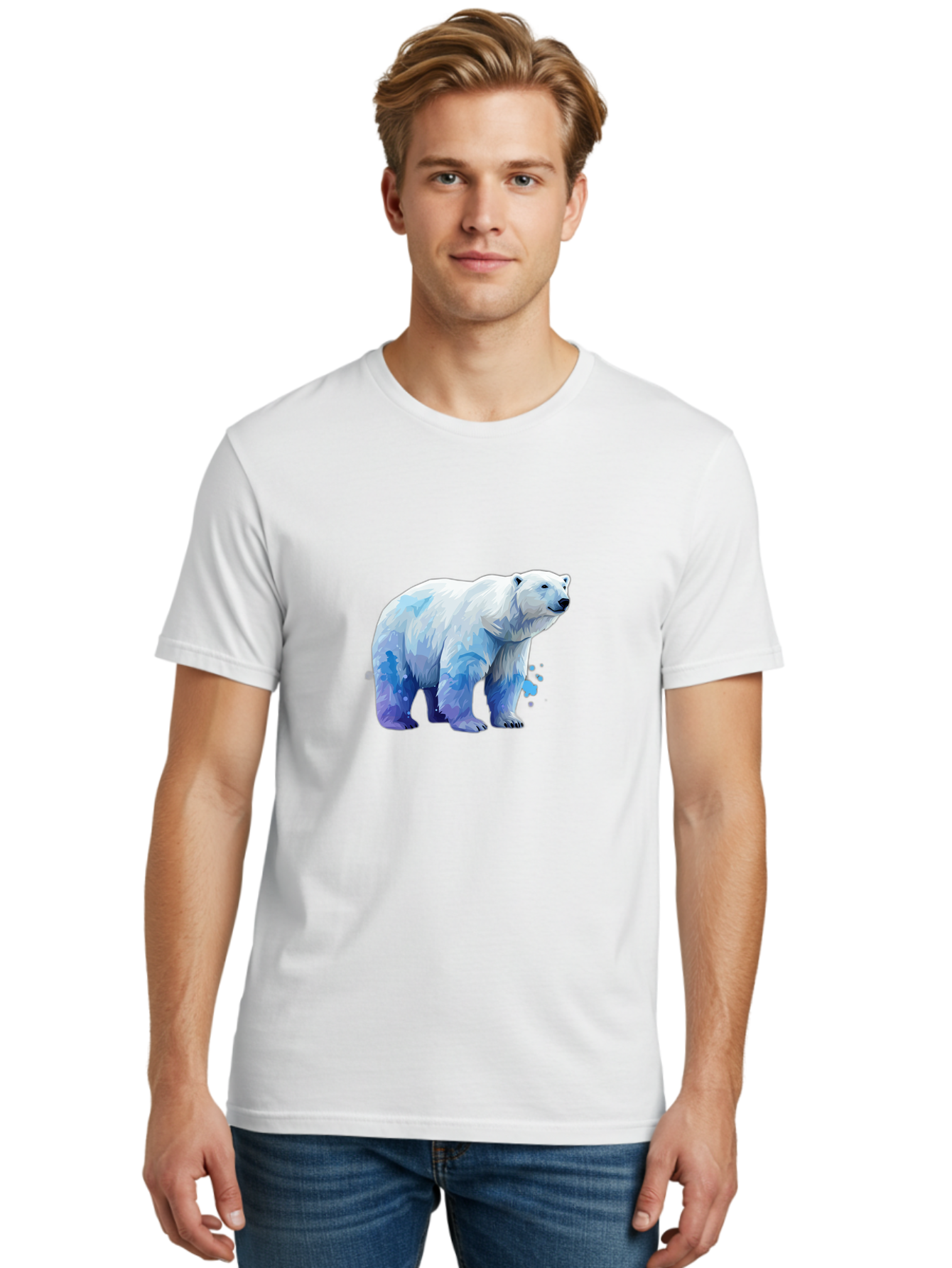 Polar-Bear-19 Men'S Graphic Tee, 100% Cotton, Comfortable Casual Summer Wear, Machine Washable, Vintage Camera, Old Camera, Antique Camera, Black Camera, Classic Photography, Photography Equipment, Nostalgic Device, Film Camera, Camera Art Baf372