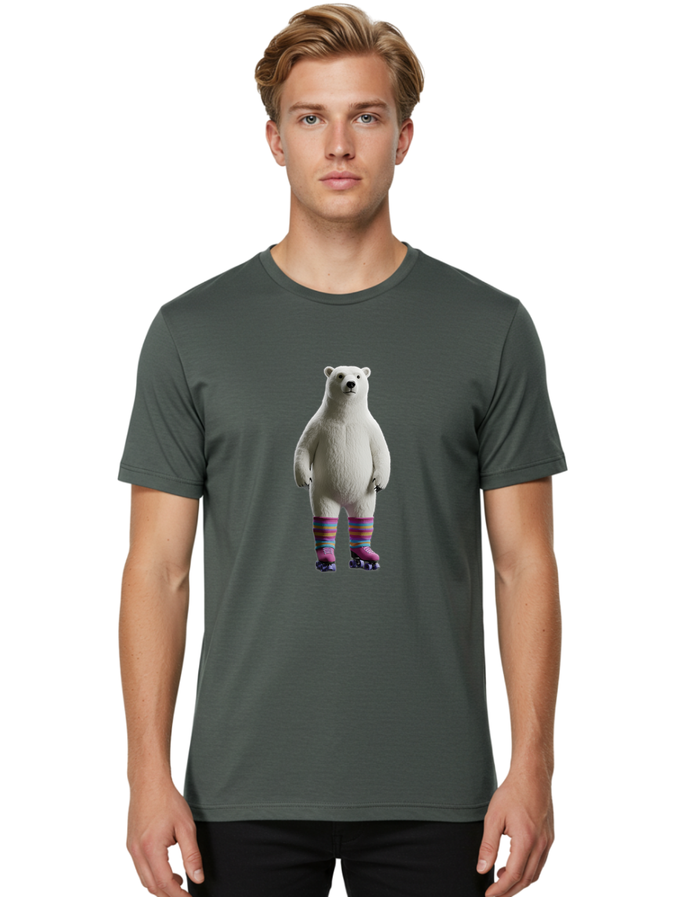 Polar-Bear-2 Men'S Graphic Tee, 100% Cotton, Comfortable Casual Summer Wear, Machine Washable, Vintage Camera, Old Camera, Antique Camera, Black Camera, Classic Photography, Photography Equipment, Nostalgic Device, Film Camera, Camera Art Baf373