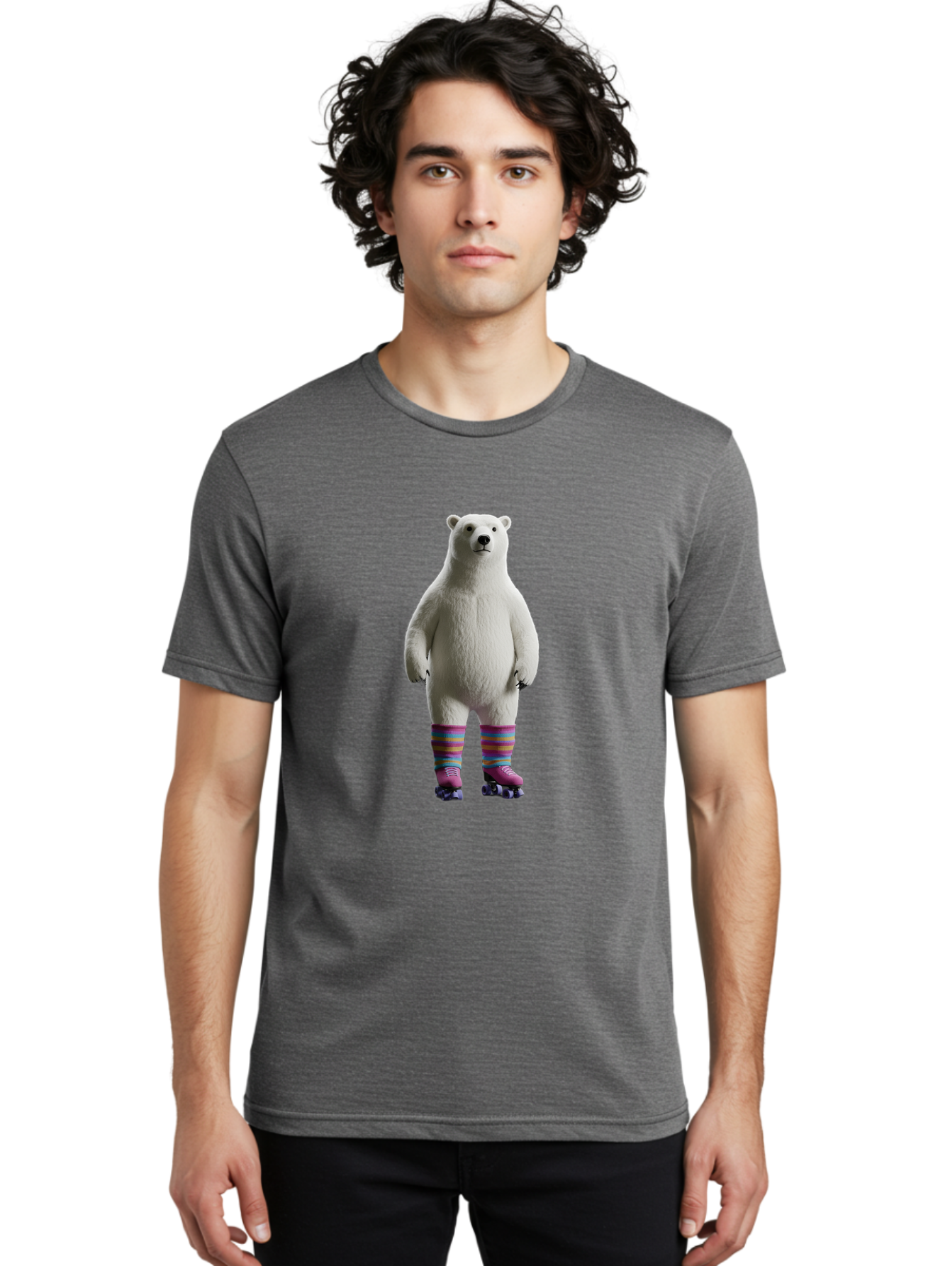 Polar-Bear-2 Men'S Graphic Tee, 100% Cotton, Comfortable Casual Summer Wear, Machine Washable, Vintage Camera, Old Camera, Antique Camera, Black Camera, Classic Photography, Photography Equipment, Nostalgic Device, Film Camera, Camera Art Baf373