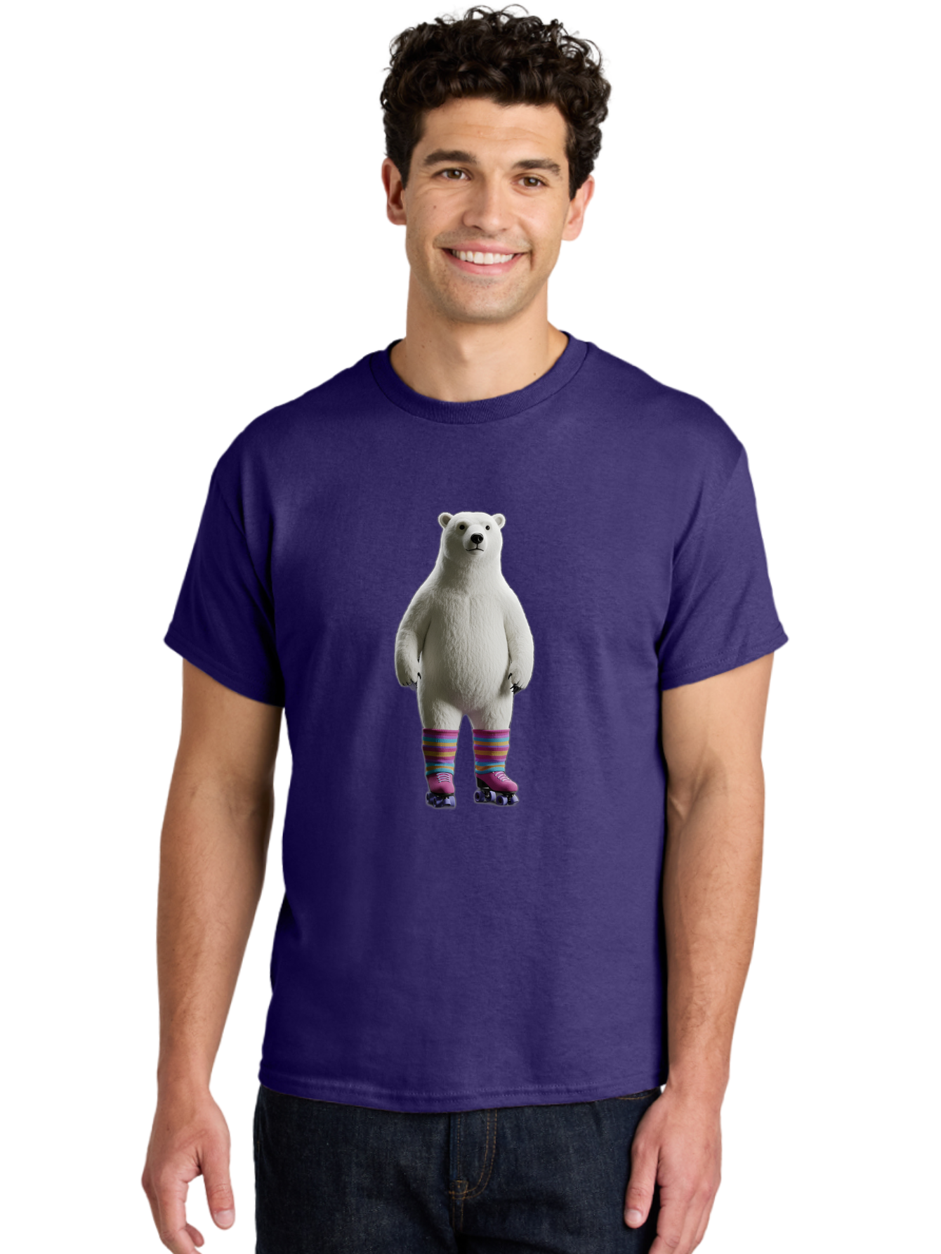 Polar-Bear-2 Men'S Graphic Tee, 100% Cotton, Comfortable Casual Summer Wear, Machine Washable, Vintage Camera, Old Camera, Antique Camera, Black Camera, Classic Photography, Photography Equipment, Nostalgic Device, Film Camera, Camera Art Baf373
