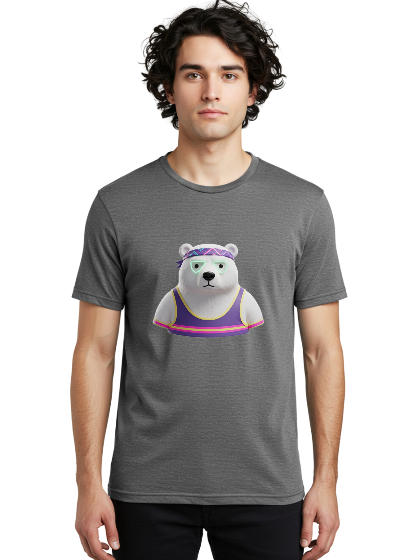 Polar-Bear-3 Men'S Graphic Tee, 100% Cotton, Comfortable Casual Summer Wear, Machine Washable, Vintage Camera, Old Camera, Antique Camera, Black Camera, Classic Photography, Photography Equipment, Nostalgic Device, Film Camera, Camera Art Baf375