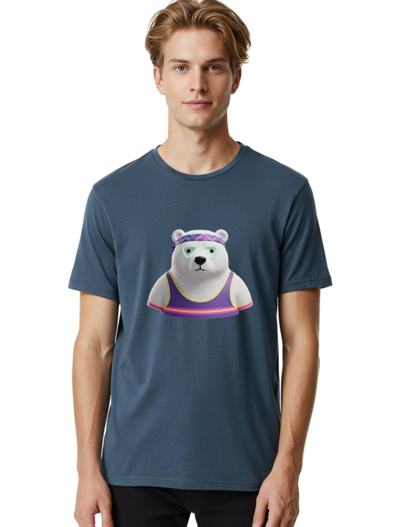 Polar-Bear-3 Men'S Graphic Tee, 100% Cotton, Comfortable Casual Summer Wear, Machine Washable, Vintage Camera, Old Camera, Antique Camera, Black Camera, Classic Photography, Photography Equipment, Nostalgic Device, Film Camera, Camera Art Baf375
