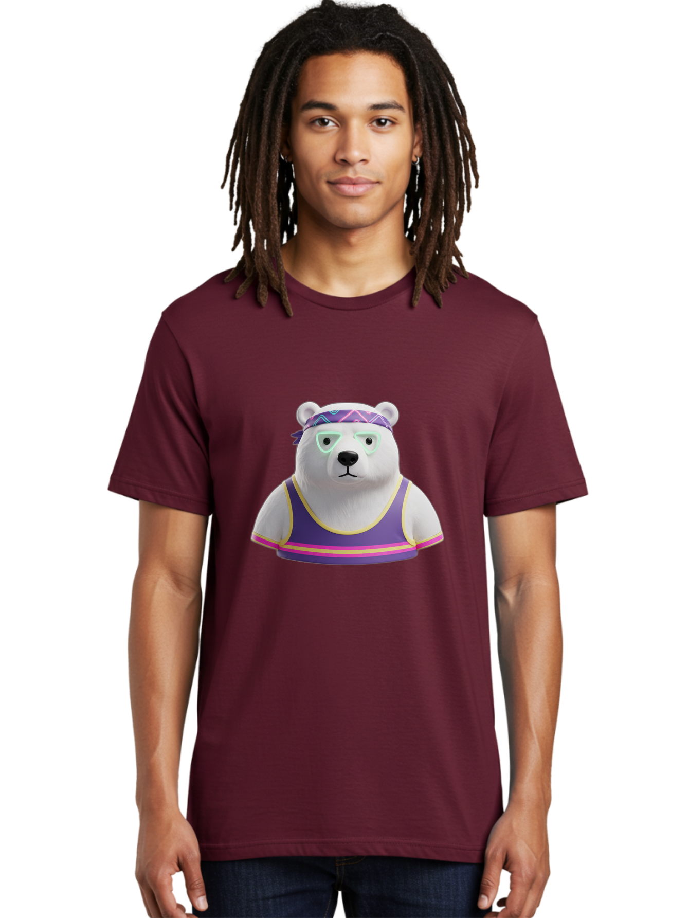 Polar-Bear-3 Men'S Graphic Tee, 100% Cotton, Comfortable Casual Summer Wear, Machine Washable, Vintage Camera, Old Camera, Antique Camera, Black Camera, Classic Photography, Photography Equipment, Nostalgic Device, Film Camera, Camera Art Baf375