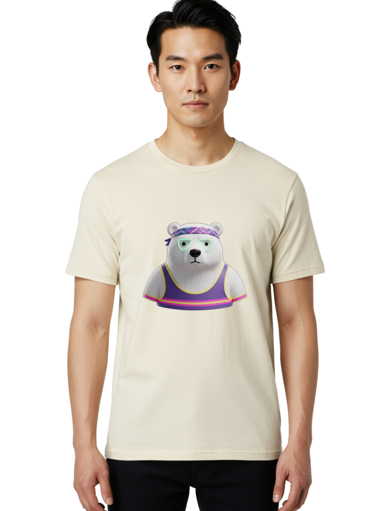 Polar-Bear-3 Men'S Graphic Tee, 100% Cotton, Comfortable Casual Summer Wear, Machine Washable, Vintage Camera, Old Camera, Antique Camera, Black Camera, Classic Photography, Photography Equipment, Nostalgic Device, Film Camera, Camera Art Baf375
