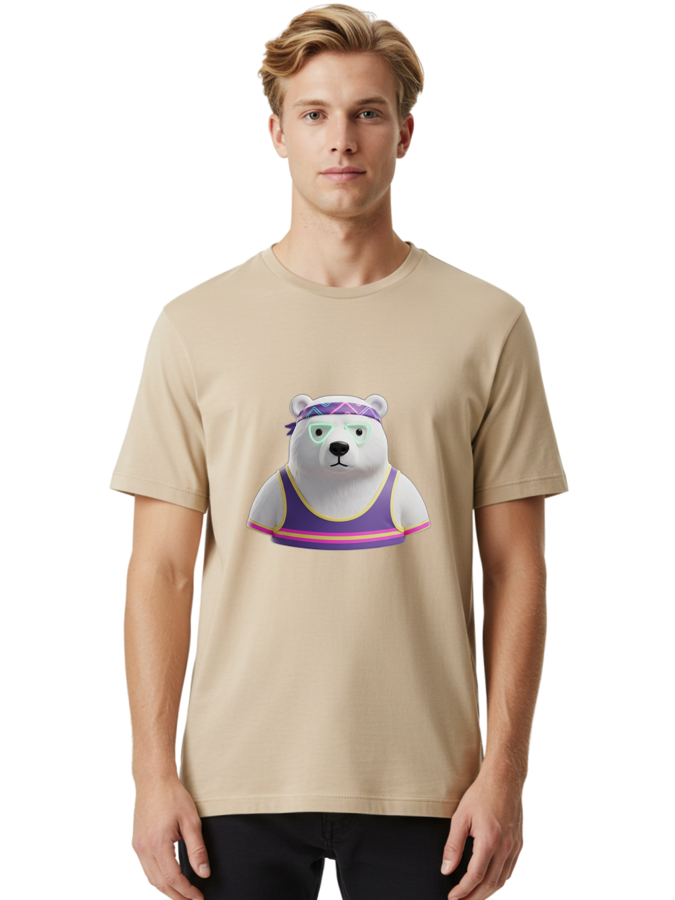 Polar-Bear-3 Men'S Graphic Tee, 100% Cotton, Comfortable Casual Summer Wear, Machine Washable, Vintage Camera, Old Camera, Antique Camera, Black Camera, Classic Photography, Photography Equipment, Nostalgic Device, Film Camera, Camera Art Baf375