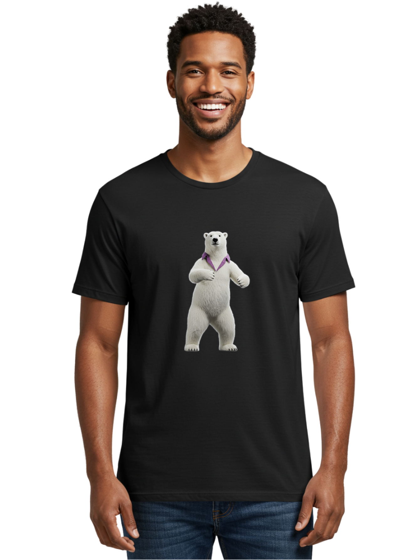 Polar-Bear-4 Men'S Graphic Tee, 100% Cotton, Comfortable Casual Summer Wear, Machine Washable, Vintage Camera, Old Camera, Antique Camera, Black Camera, Classic Photography, Photography Equipment, Nostalgic Device, Film Camera, Camera Art Baf376