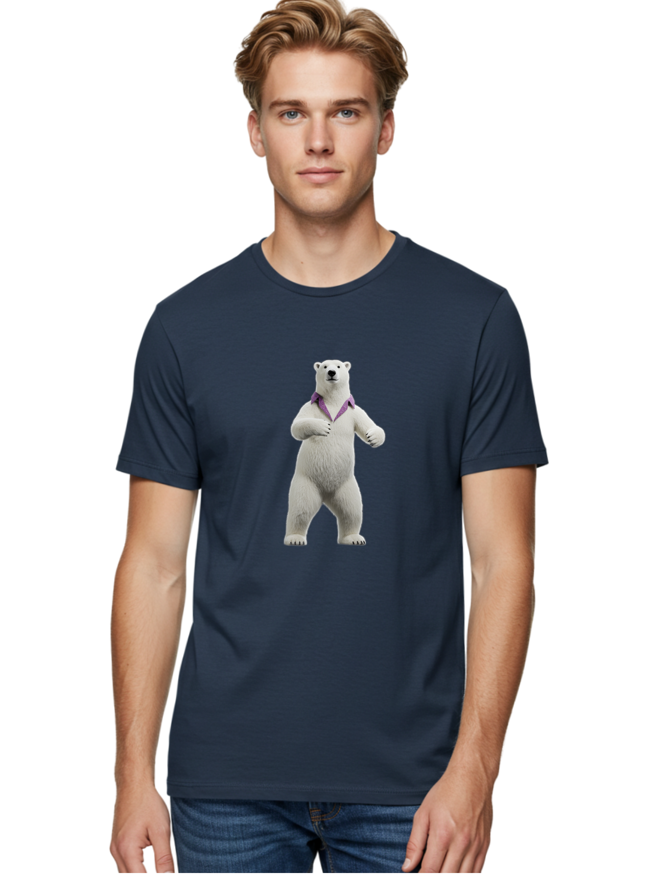 Polar-Bear-4 Men'S Graphic Tee, 100% Cotton, Comfortable Casual Summer Wear, Machine Washable, Vintage Camera, Old Camera, Antique Camera, Black Camera, Classic Photography, Photography Equipment, Nostalgic Device, Film Camera, Camera Art Baf376