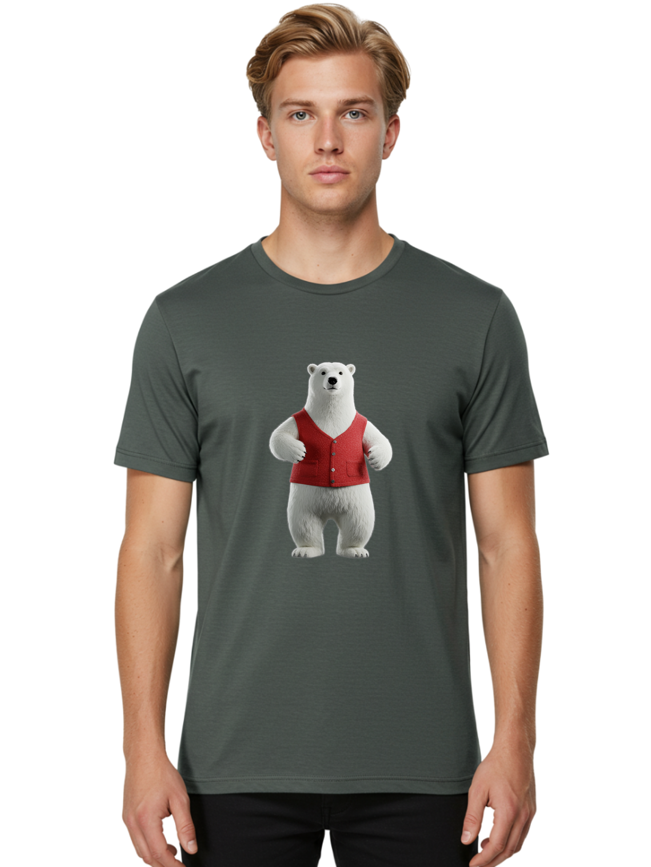 Polar-Bear-7 Men'S Graphic Tee, 100% Cotton, Comfortable Casual Summer Wear, Machine Washable, Vintage Camera, Old Camera, Antique Camera, Black Camera, Classic Photography, Photography Equipment, Nostalgic Device, Film Camera, Camera Art Baf379