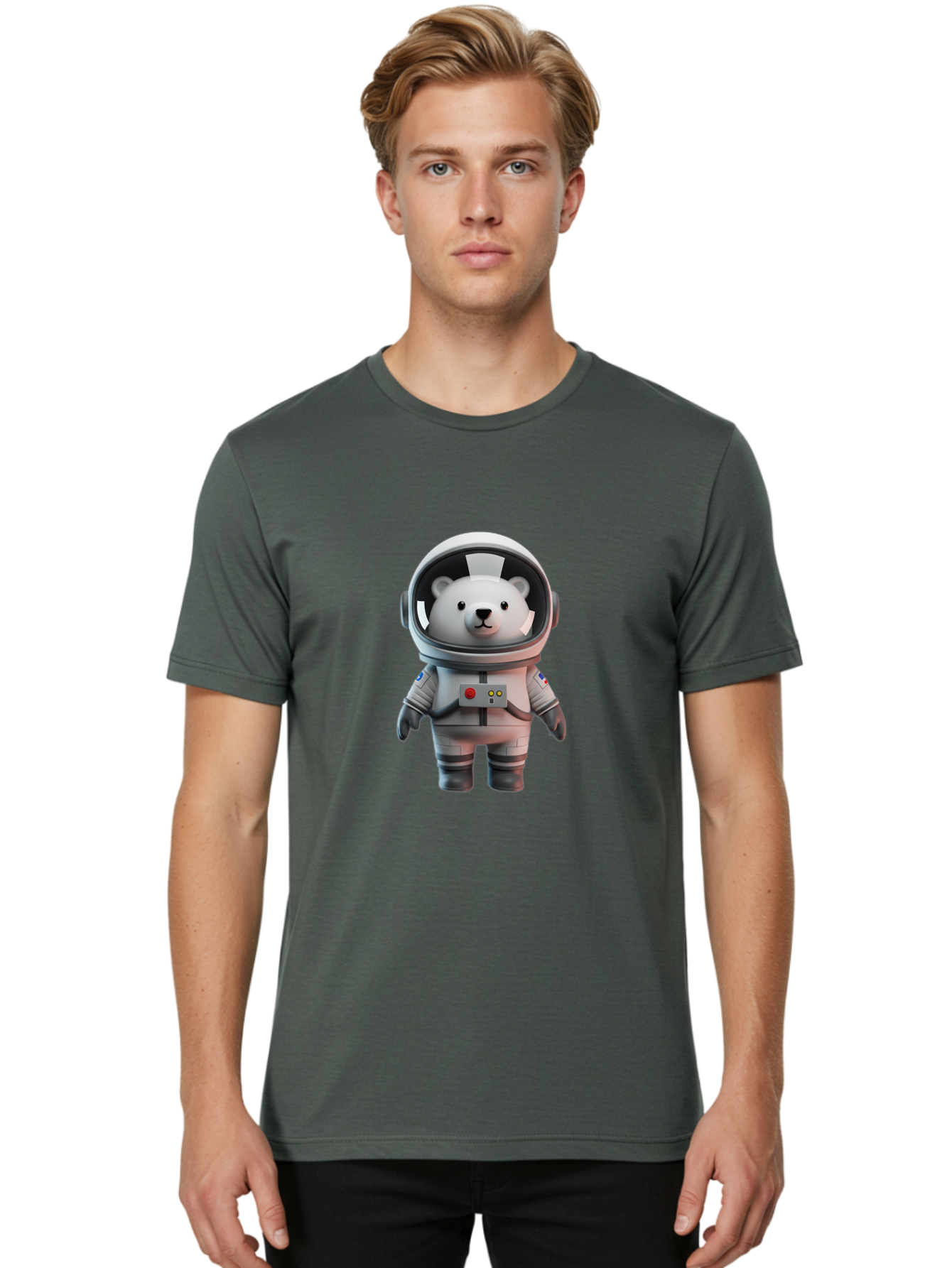 Polar-Bear-Astronaut Men'S Graphic Tee, 100% Cotton, Comfortable Casual Summer Wear, Machine Washable, Vintage Camera, Old Camera, Antique Camera, Black Camera, Classic Photography, Photography Equipment, Nostalgic Device, Film Camera, Baf389