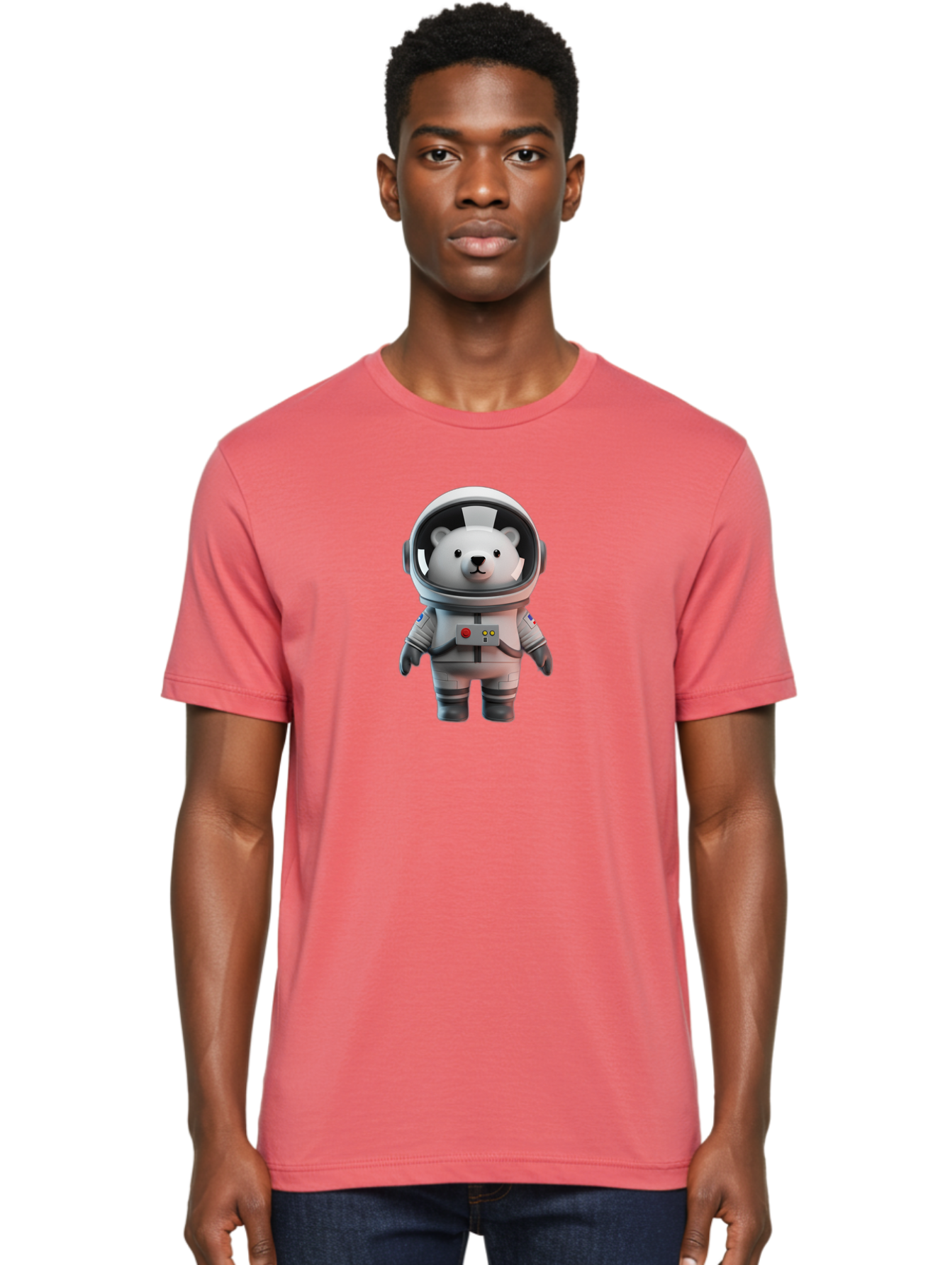 Polar-Bear-Astronaut Men'S Graphic Tee, 100% Cotton, Comfortable Casual Summer Wear, Machine Washable, Vintage Camera, Old Camera, Antique Camera, Black Camera, Classic Photography, Photography Equipment, Nostalgic Device, Film Camera, Baf389