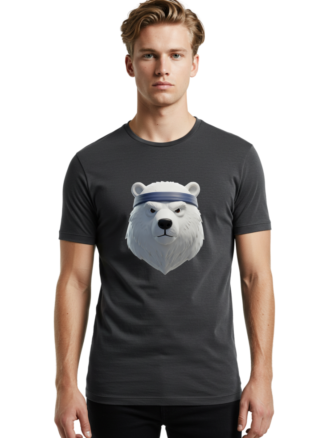 Polar-Bear-Head Men'S Graphic Tee, 100% Cotton, Comfortable Casual Summer Wear, Machine Washable, Vintage Camera, Old Camera, Antique Camera, Black Camera, Classic Photography, Photography Equipment, Nostalgic Device, Film Camera, Camera Art Baf399