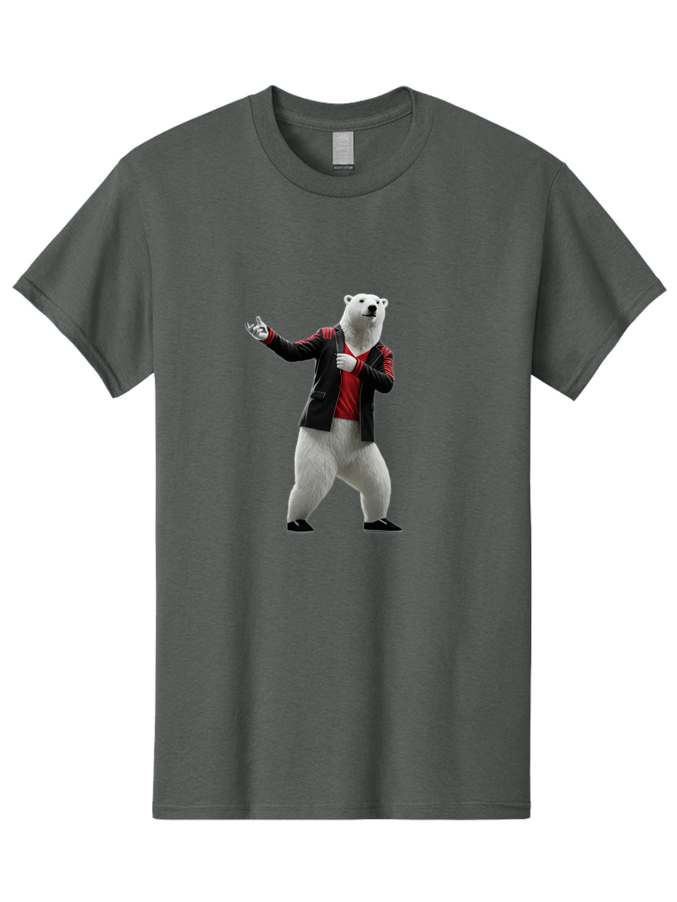 Polar-Bear-In-Jacket Men'S Graphic Tee, 100% Cotton, Comfortable Casual Summer Wear, Machine Washable, Vintage Camera, Old Camera, Antique Camera, Black Camera, Classic Photography, Photography Equipment, Nostalgic Device, Film Camera, Baf400