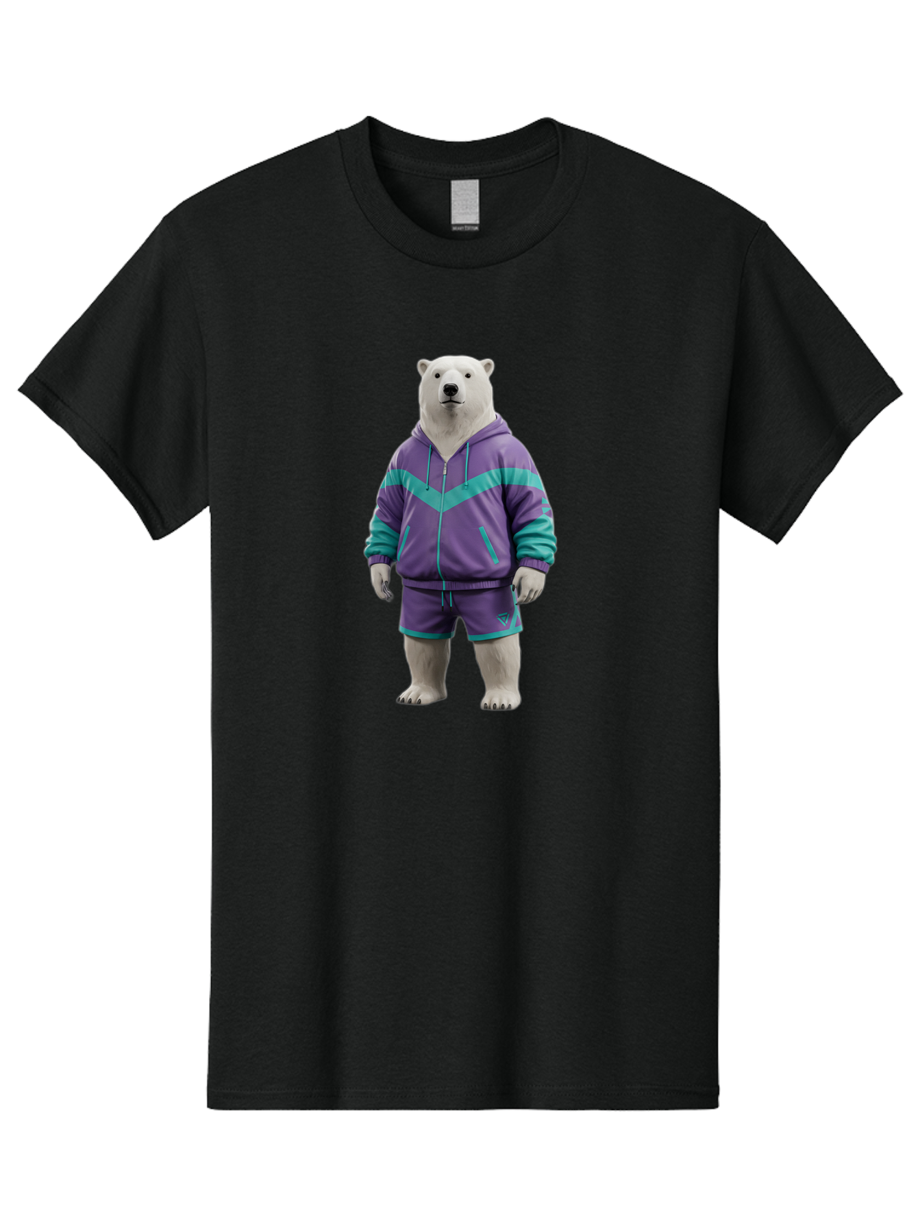 Polar-Bear-In-Purple-Tracksuit Men'S Graphic Tee, 100% Cotton, Comfortable Casual Summer Wear, Machine Washable, Vintage Camera, Old Camera, Antique Camera, Black Camera, Classic Photography, Photography Equipment, Nostalgic Device, Baf401
