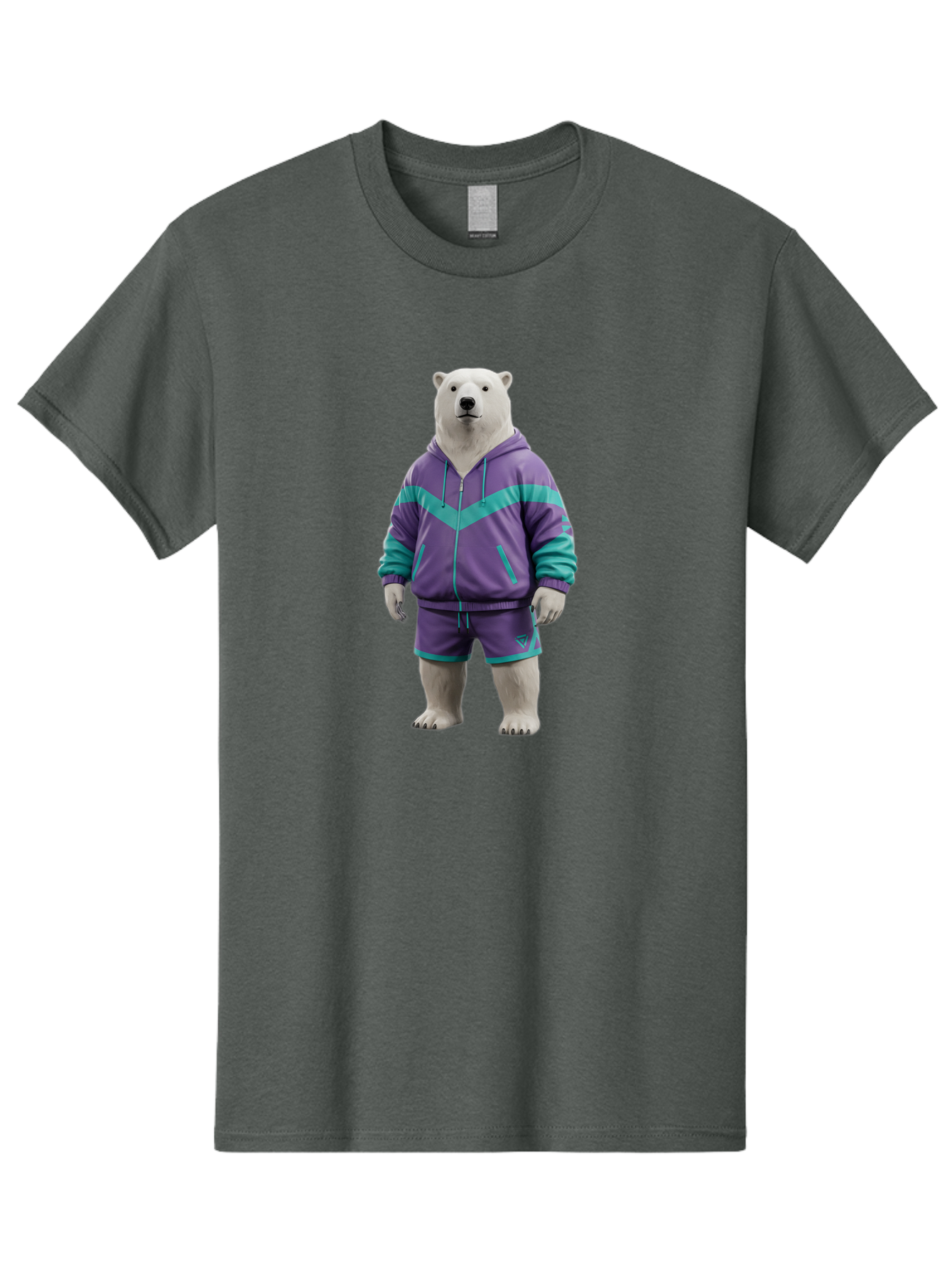 Polar-Bear-In-Purple-Tracksuit Men'S Graphic Tee, 100% Cotton, Comfortable Casual Summer Wear, Machine Washable, Vintage Camera, Old Camera, Antique Camera, Black Camera, Classic Photography, Photography Equipment, Nostalgic Device, Baf401
