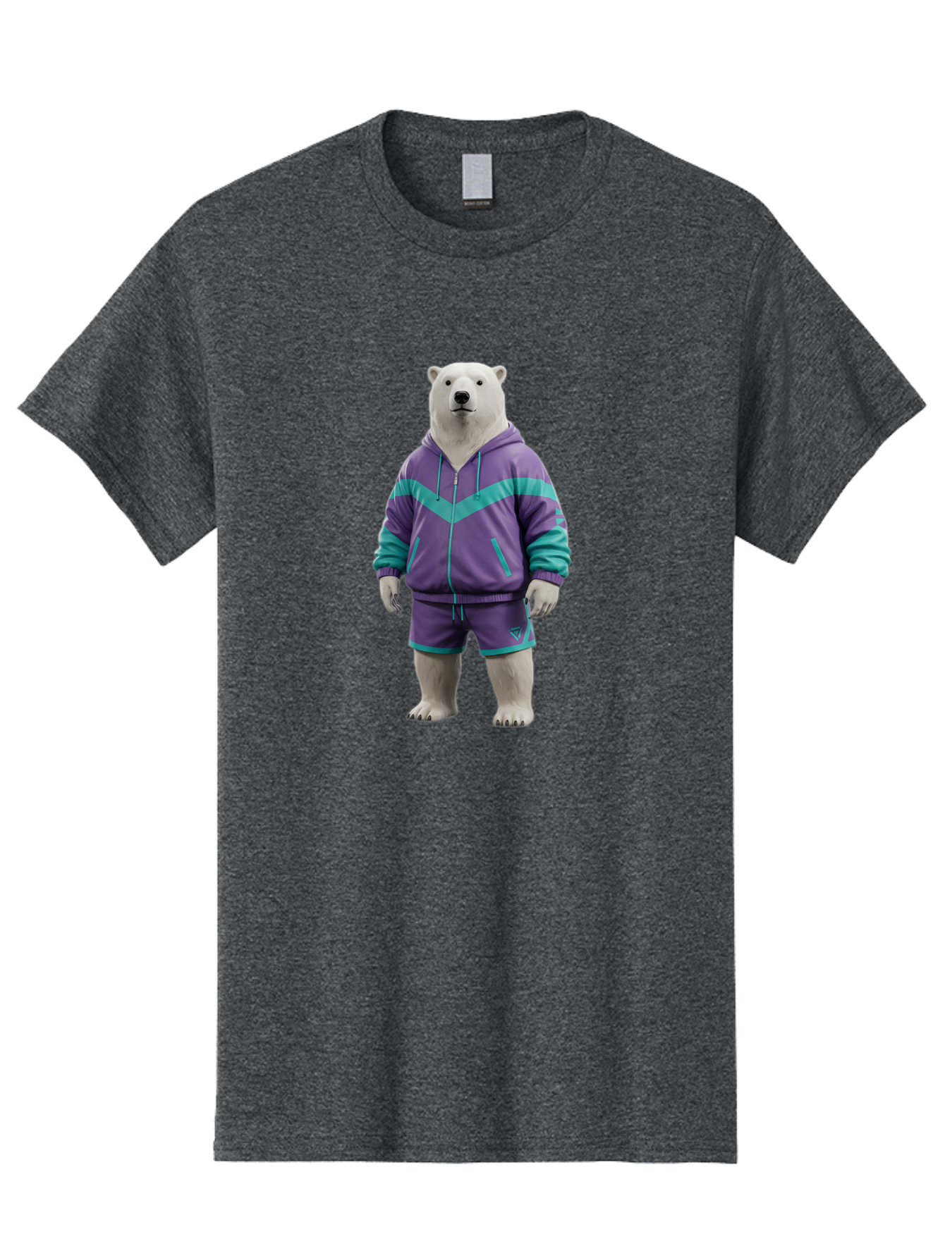 Polar-Bear-In-Purple-Tracksuit Men'S Graphic Tee, 100% Cotton, Comfortable Casual Summer Wear, Machine Washable, Vintage Camera, Old Camera, Antique Camera, Black Camera, Classic Photography, Photography Equipment, Nostalgic Device, Baf401