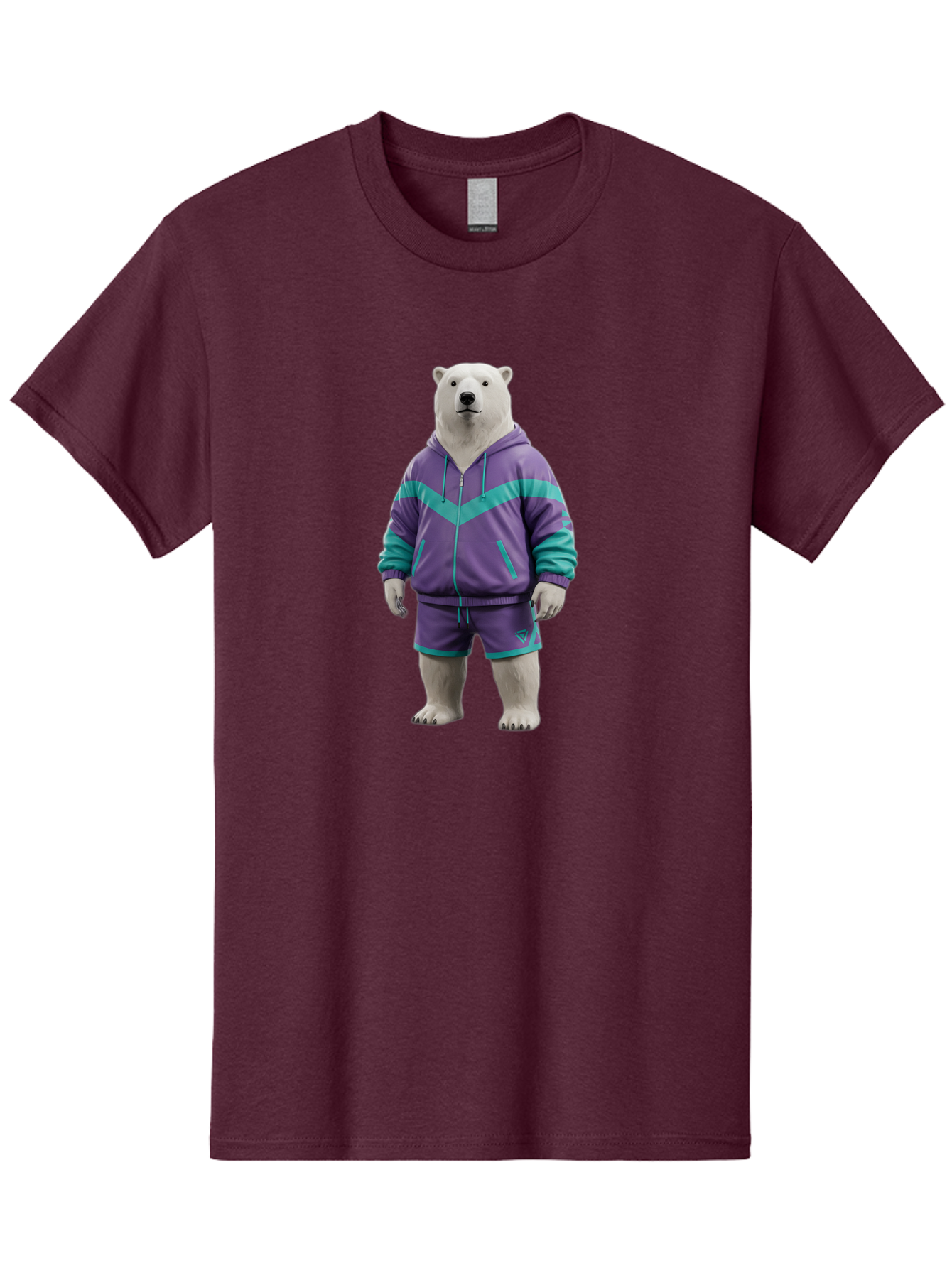 Polar-Bear-In-Purple-Tracksuit Men'S Graphic Tee, 100% Cotton, Comfortable Casual Summer Wear, Machine Washable, Vintage Camera, Old Camera, Antique Camera, Black Camera, Classic Photography, Photography Equipment, Nostalgic Device, Baf401