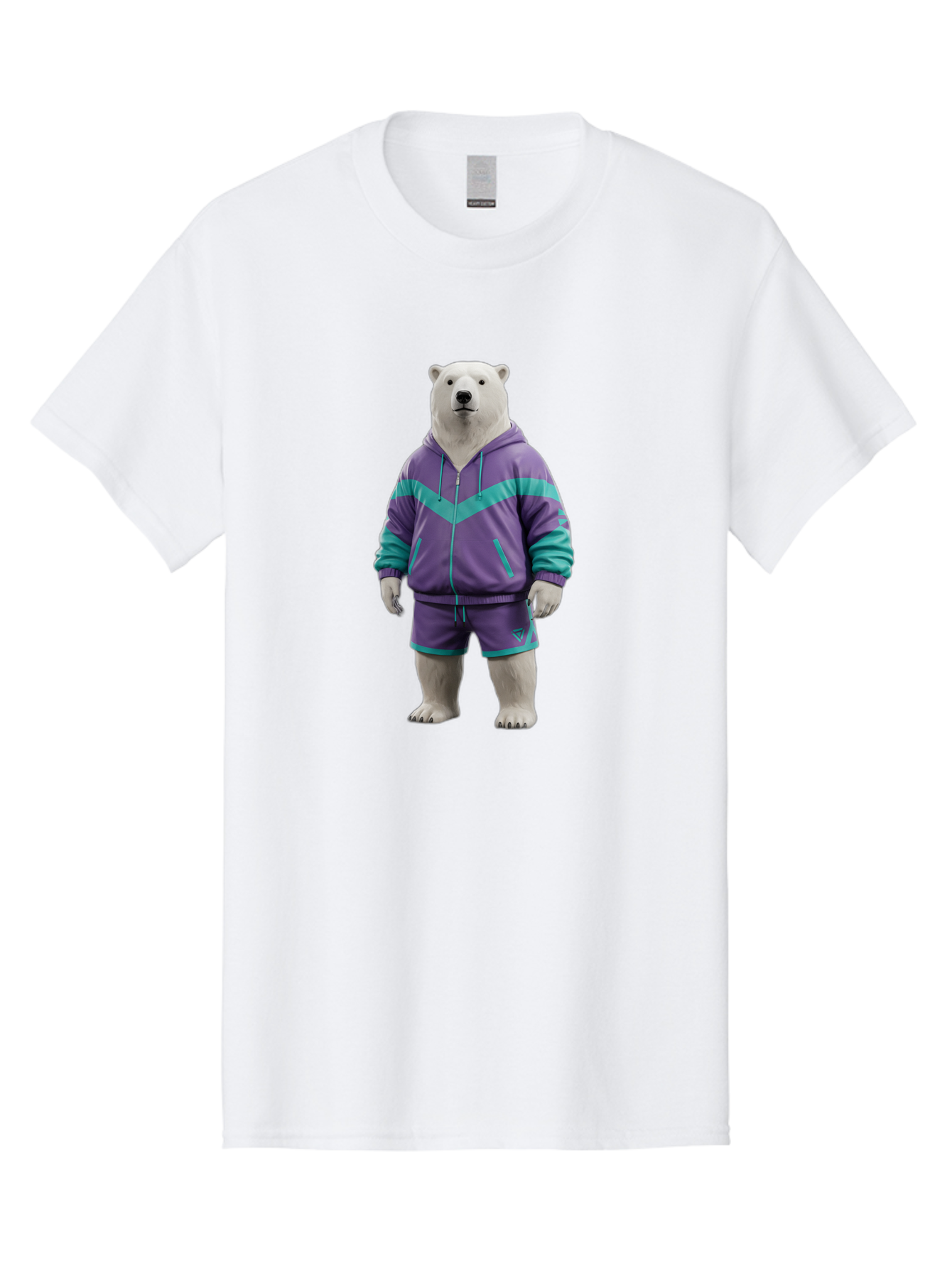 Polar-Bear-In-Purple-Tracksuit Men'S Graphic Tee, 100% Cotton, Comfortable Casual Summer Wear, Machine Washable, Vintage Camera, Old Camera, Antique Camera, Black Camera, Classic Photography, Photography Equipment, Nostalgic Device, Baf401