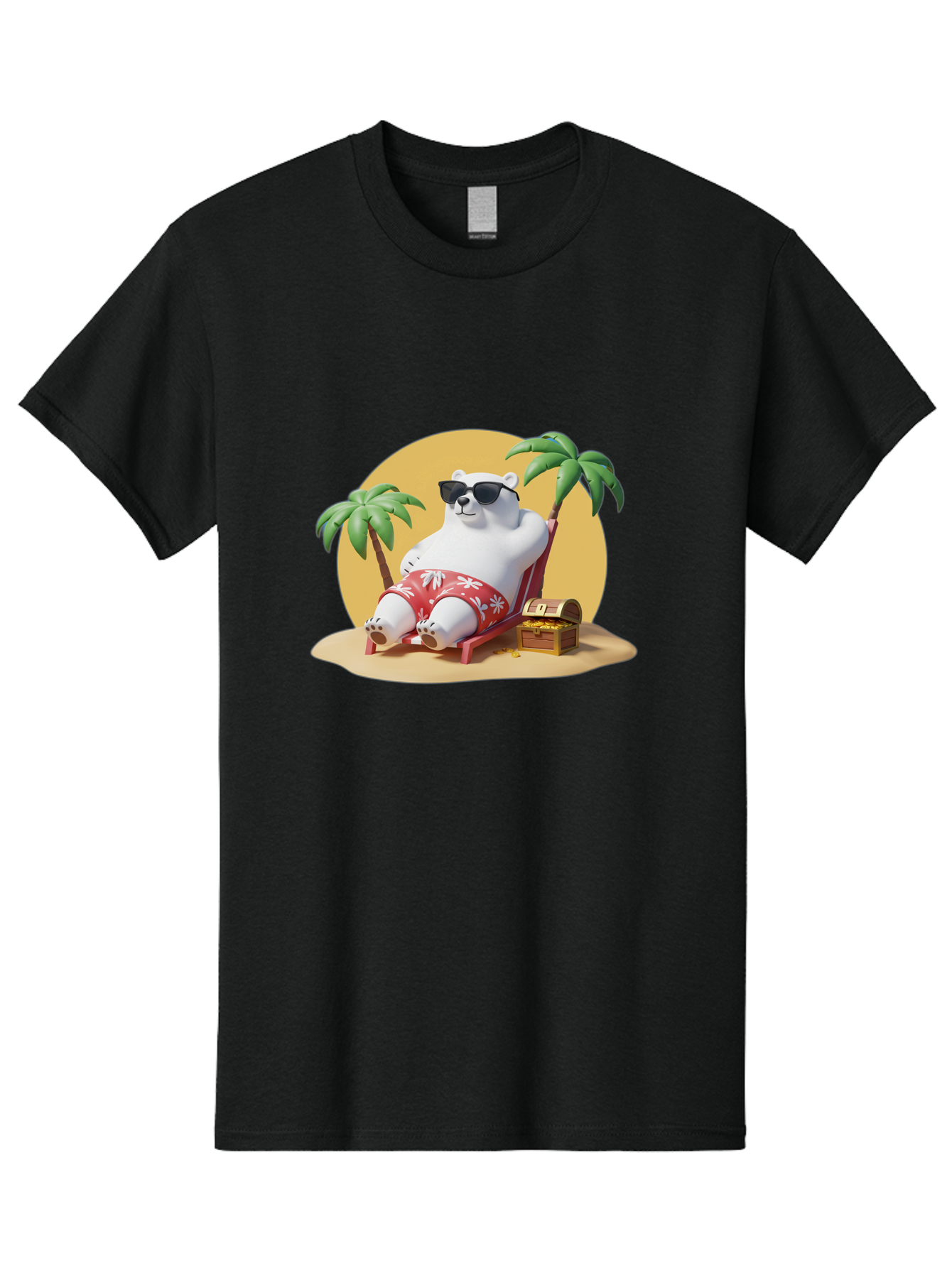 Polar-Bear-On-Beach Men'S Graphic Tee, 100% Cotton, Comfortable Casual Summer Wear, Machine Washable, Vintage Camera, Old Camera, Antique Camera, Black Camera, Classic Photography, Photography Equipment, Nostalgic Device, Film Camera, Baf405