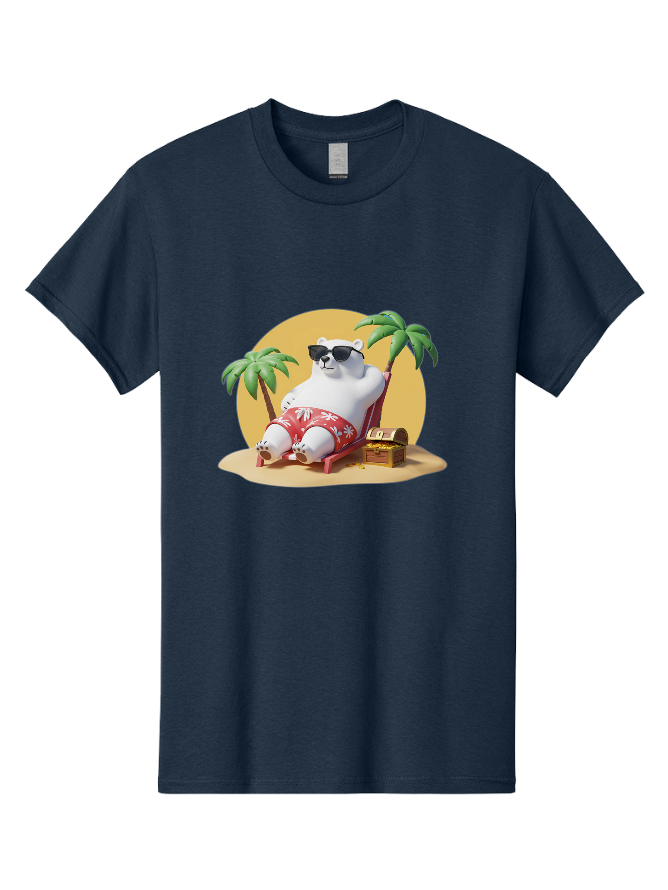 Polar-Bear-On-Beach Men'S Graphic Tee, 100% Cotton, Comfortable Casual Summer Wear, Machine Washable, Vintage Camera, Old Camera, Antique Camera, Black Camera, Classic Photography, Photography Equipment, Nostalgic Device, Film Camera, Baf405