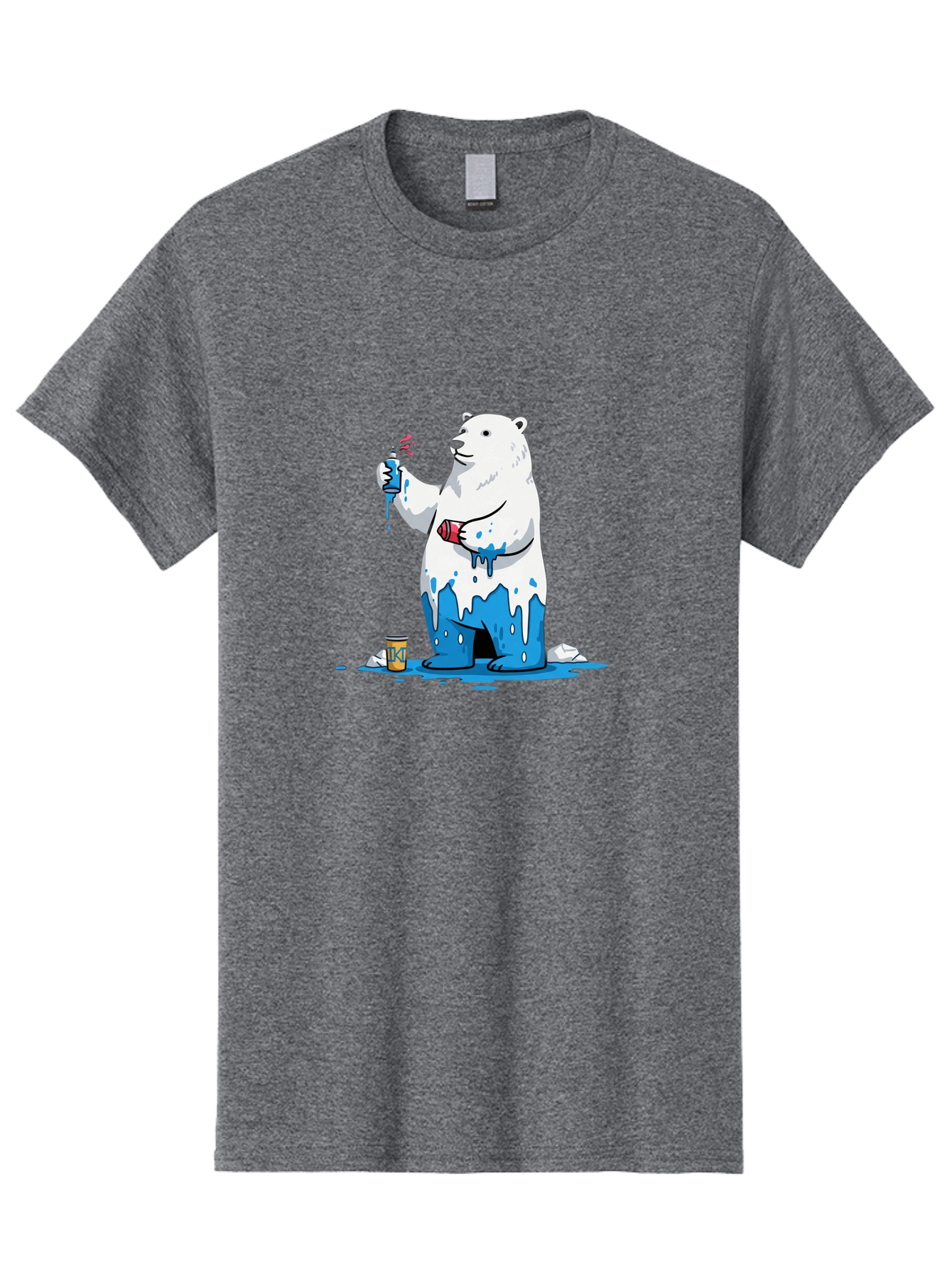 Polar-Bear-Painting Men'S Graphic Tee, 100% Cotton, Comfortable Casual Summer Wear, Machine Washable, Vintage Camera, Old Camera, Antique Camera, Black Camera, Classic Photography, Photography Equipment, Nostalgic Device, Film Camera, Baf407