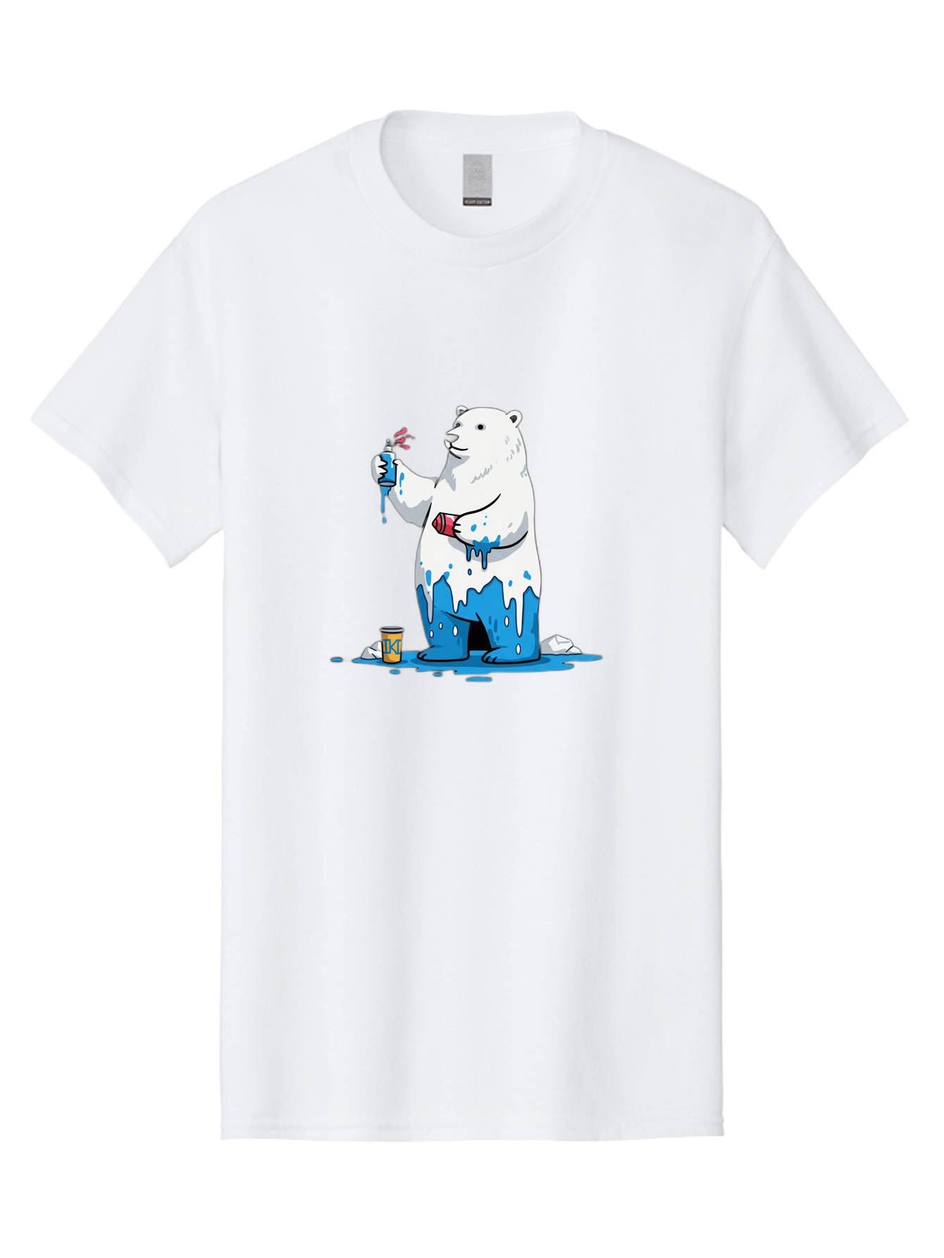 Polar-Bear-Painting Men'S Graphic Tee, 100% Cotton, Comfortable Casual Summer Wear, Machine Washable, Vintage Camera, Old Camera, Antique Camera, Black Camera, Classic Photography, Photography Equipment, Nostalgic Device, Film Camera, Baf407