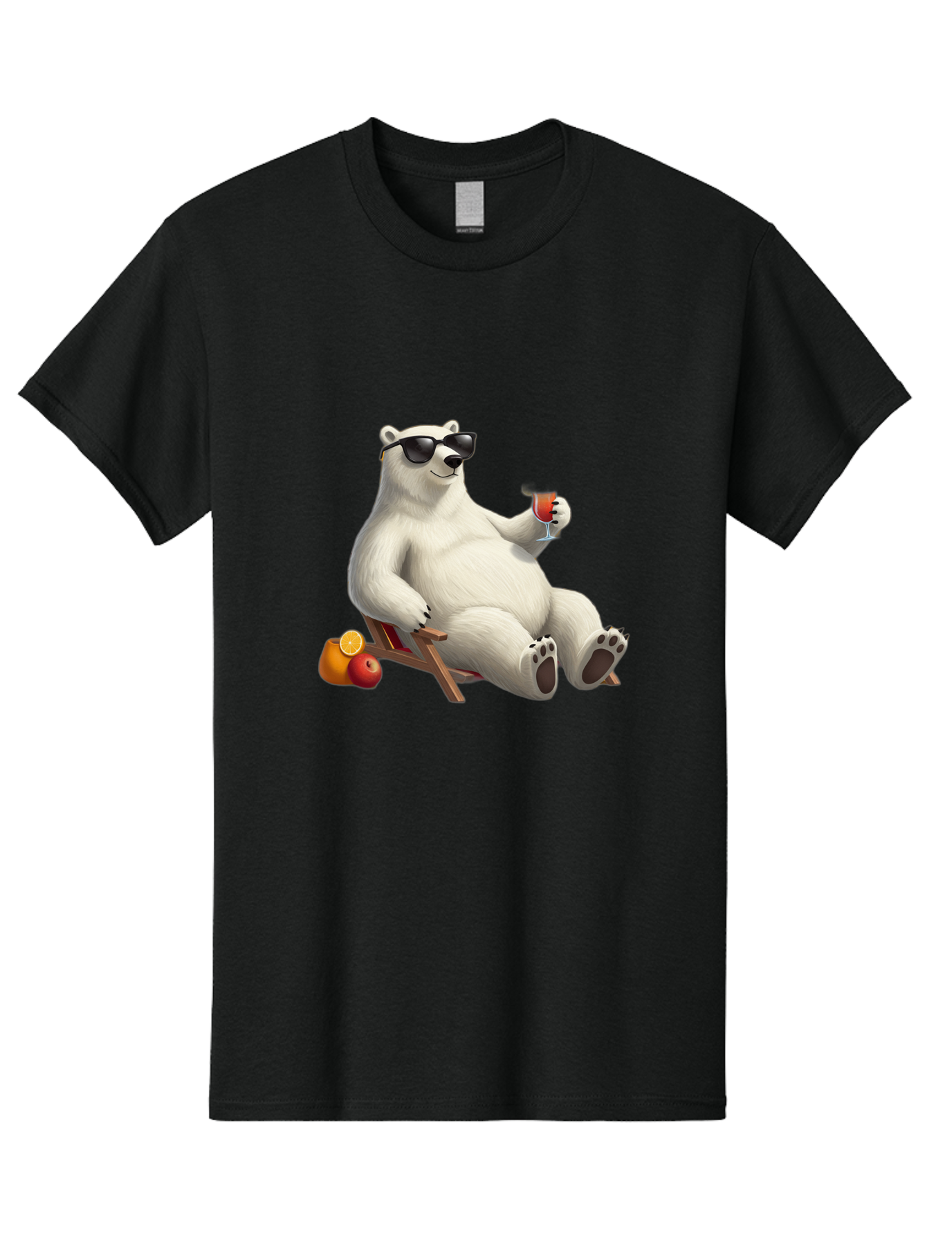 Polar-Bear-Relaxing Men'S Graphic Tee, 100% Cotton, Comfortable Casual Summer Wear, Machine Washable, Vintage Camera, Old Camera, Antique Camera, Black Camera, Classic Photography, Photography Equipment, Nostalgic Device, Film Camera, Baf409