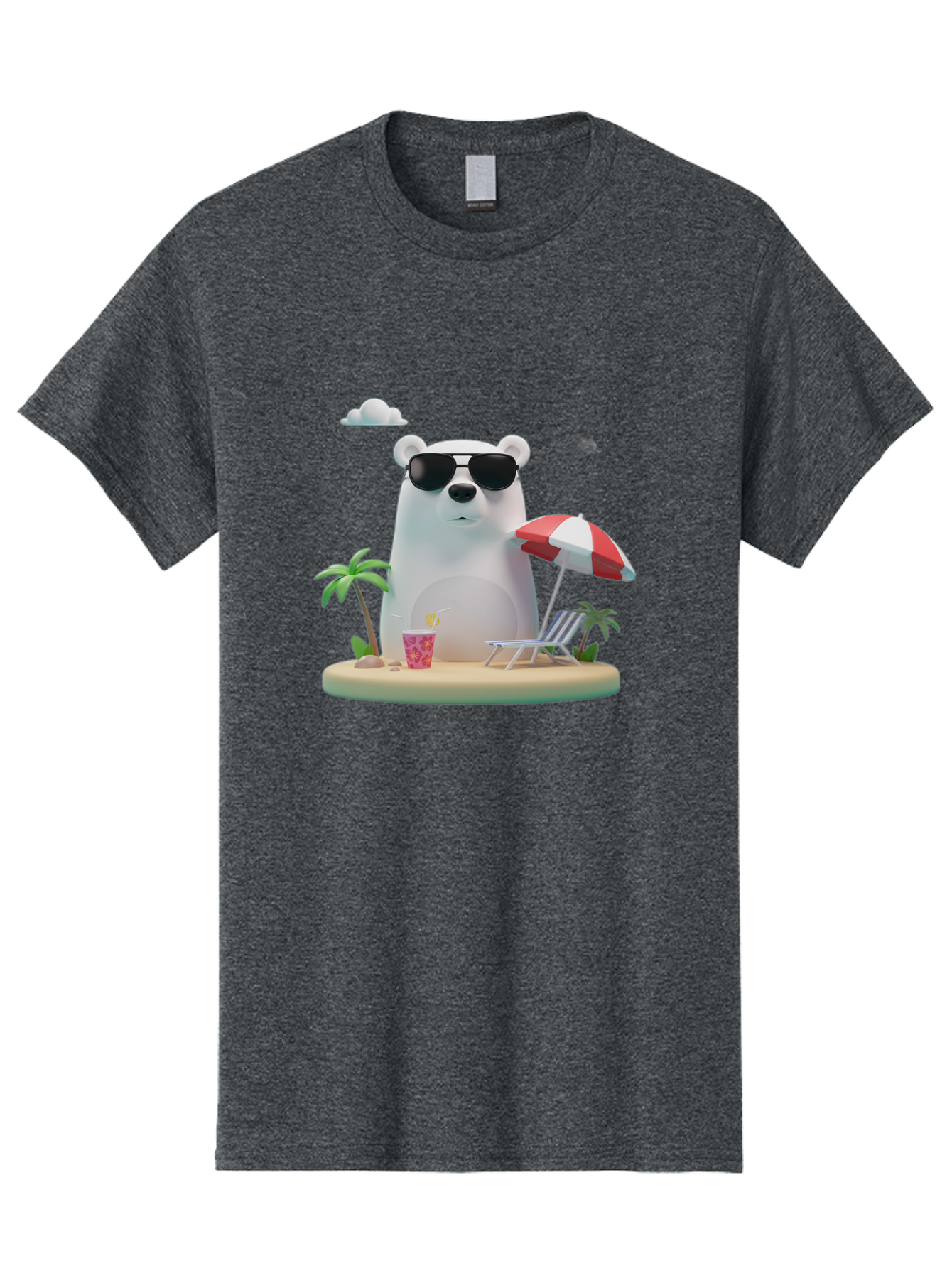 Polar-Bear-Sunglasses-2 Men'S Graphic Tee, 100% Cotton, Comfortable Casual Summer Wear, Machine Washable, Vintage Camera, Old Camera, Antique Camera, Black Camera, Classic Photography, Photography Equipment, Nostalgic Device, Film Camera, Baf414