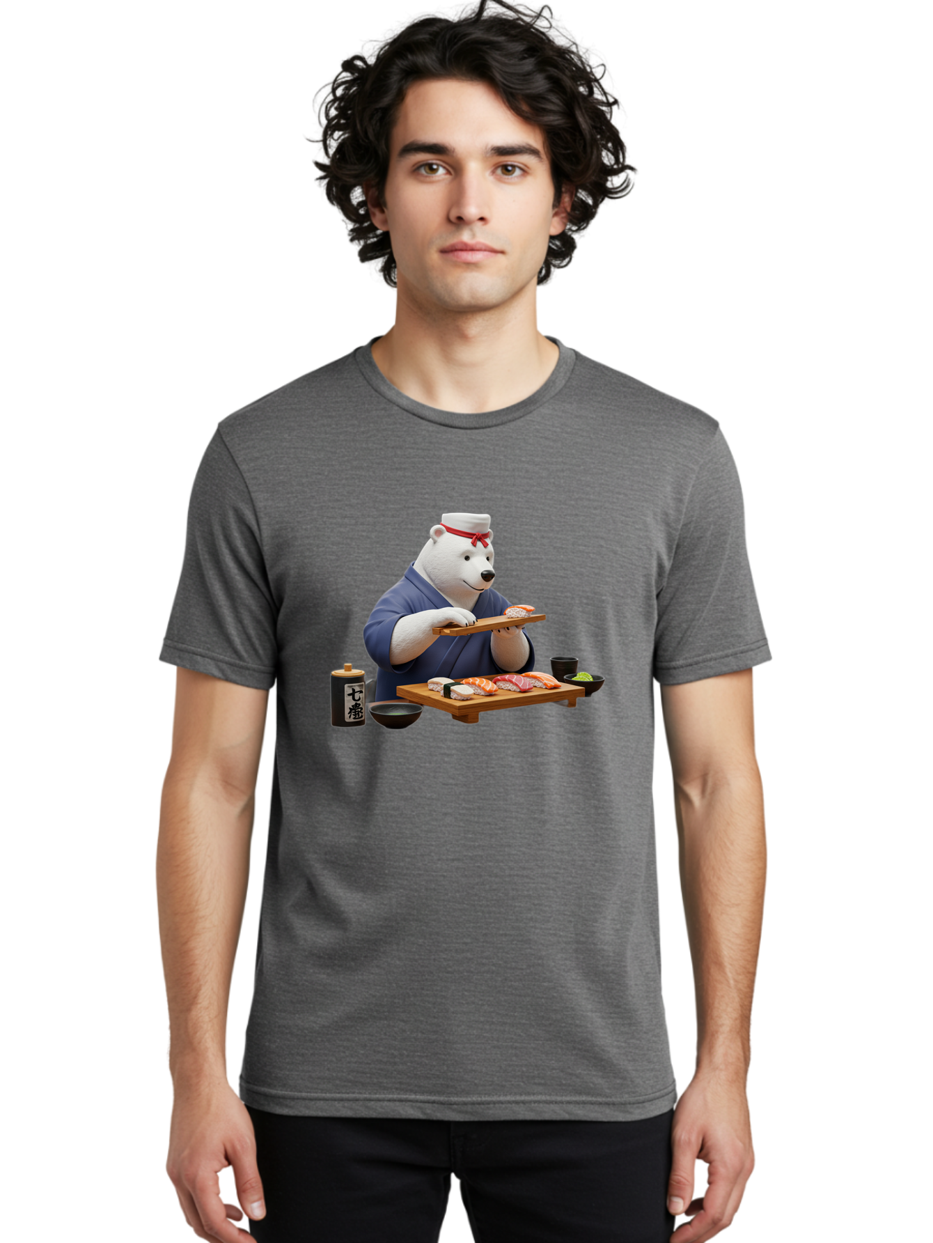 Polar-Bear-Sushi-Chef-1 Men'S Graphic Tee, 100% Cotton, Comfortable Casual Summer Wear, Machine Washable, Vintage Camera, Old Camera, Antique Camera, Black Camera, Classic Photography, Photography Equipment, Nostalgic Device, Film Camera, Baf420