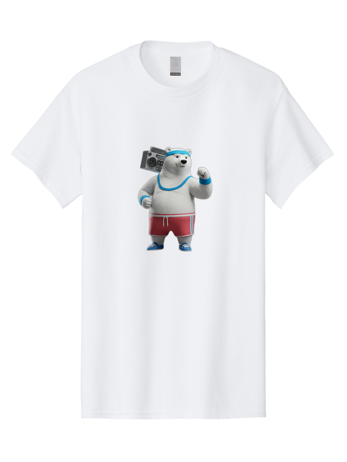 Polar-Bear-With-Boombox Men'S Graphic Tee, 100% Cotton, Comfortable Casual Summer Wear, Machine Washable, Vintage Camera, Old Camera, Antique Camera, Black Camera, Classic Photography, Photography Equipment, Nostalgic Device, Film Camera, Baf425